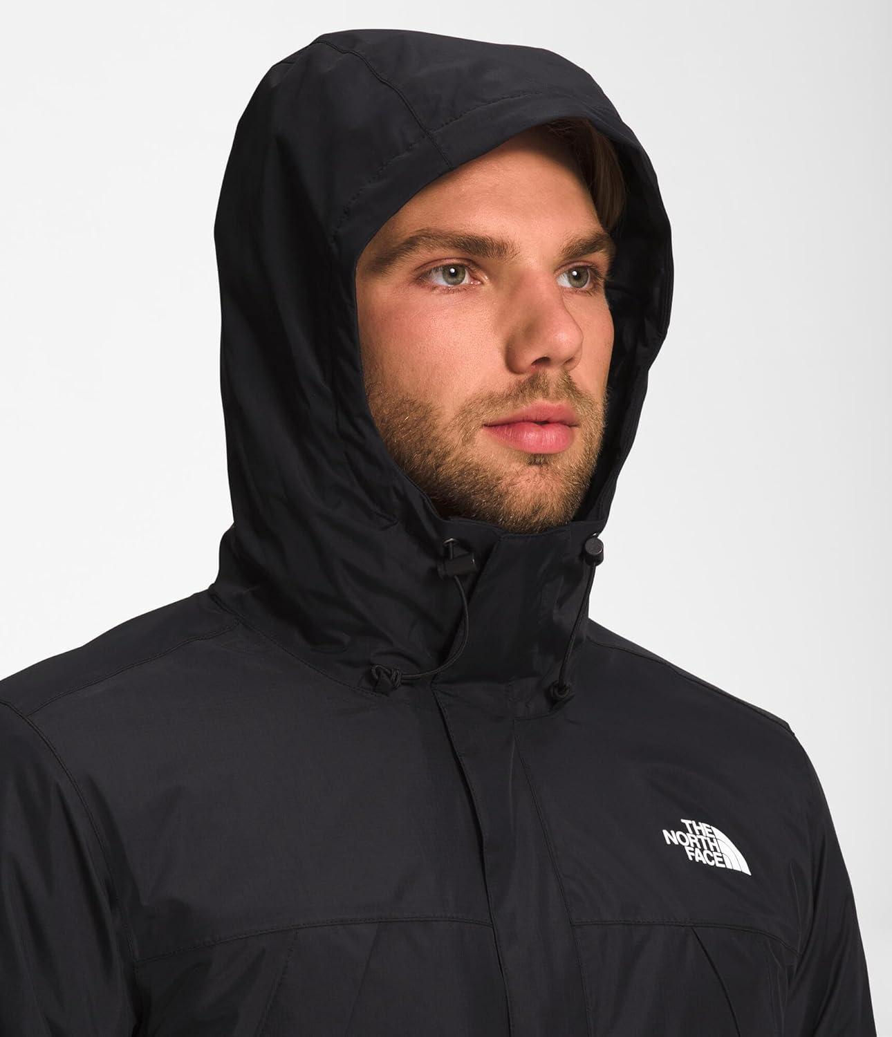 imageTHE NORTH FACE Mens Antora Triclimate Jacket Waterproof Shell Warm Inner Fleece Layer Adjustable 3 Piece HoodTnf BlackVanadis Greynpf
