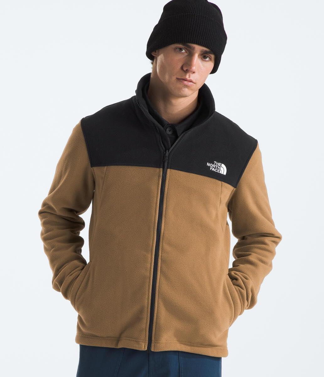 imageTHE NORTH FACE Mens Antora Triclimate Jacket Waterproof Shell Warm Inner Fleece Layer Adjustable 3 Piece HoodUtility BrownTnf Black