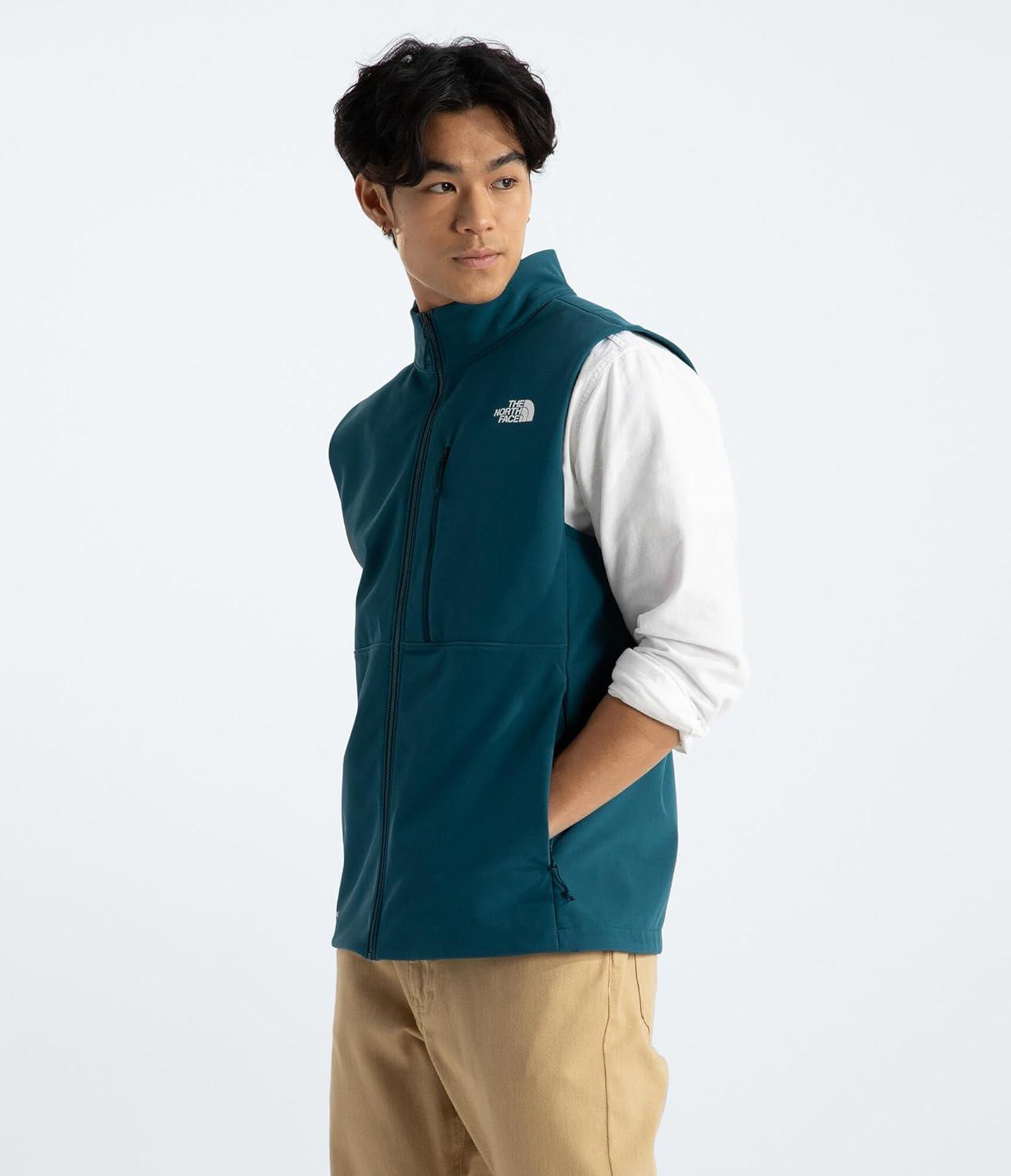 imageTHE NORTH FACE Mens Apex Bionic 3 Windproof Vest Water ampamp Wind Resistant Softshell With Zippered Pockets Adjustable HemMidnight Petrol