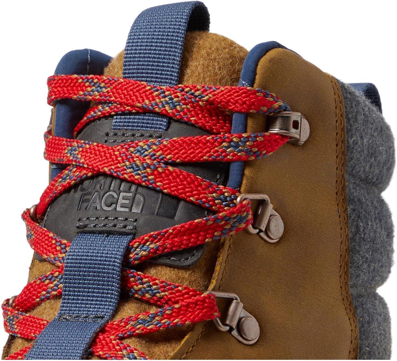 imageTHE NORTH FACE Mens Bergen Leather Waterproof Hiking Boot Insulated Snow Boot With 45mm LugsTimber TanTnf Red