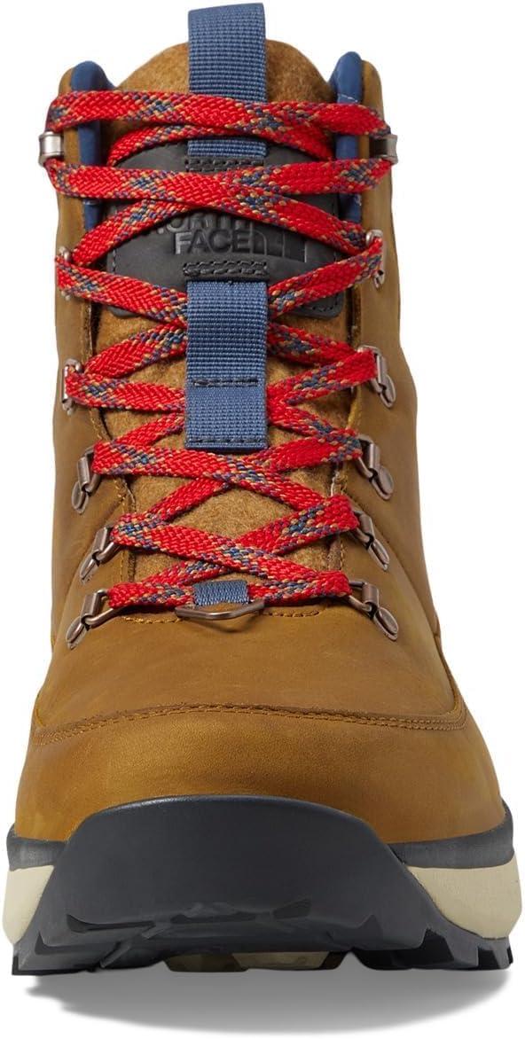 imageTHE NORTH FACE Mens Bergen Leather Waterproof Hiking Boot Insulated Snow Boot With 45mm LugsTimber TanTnf Red