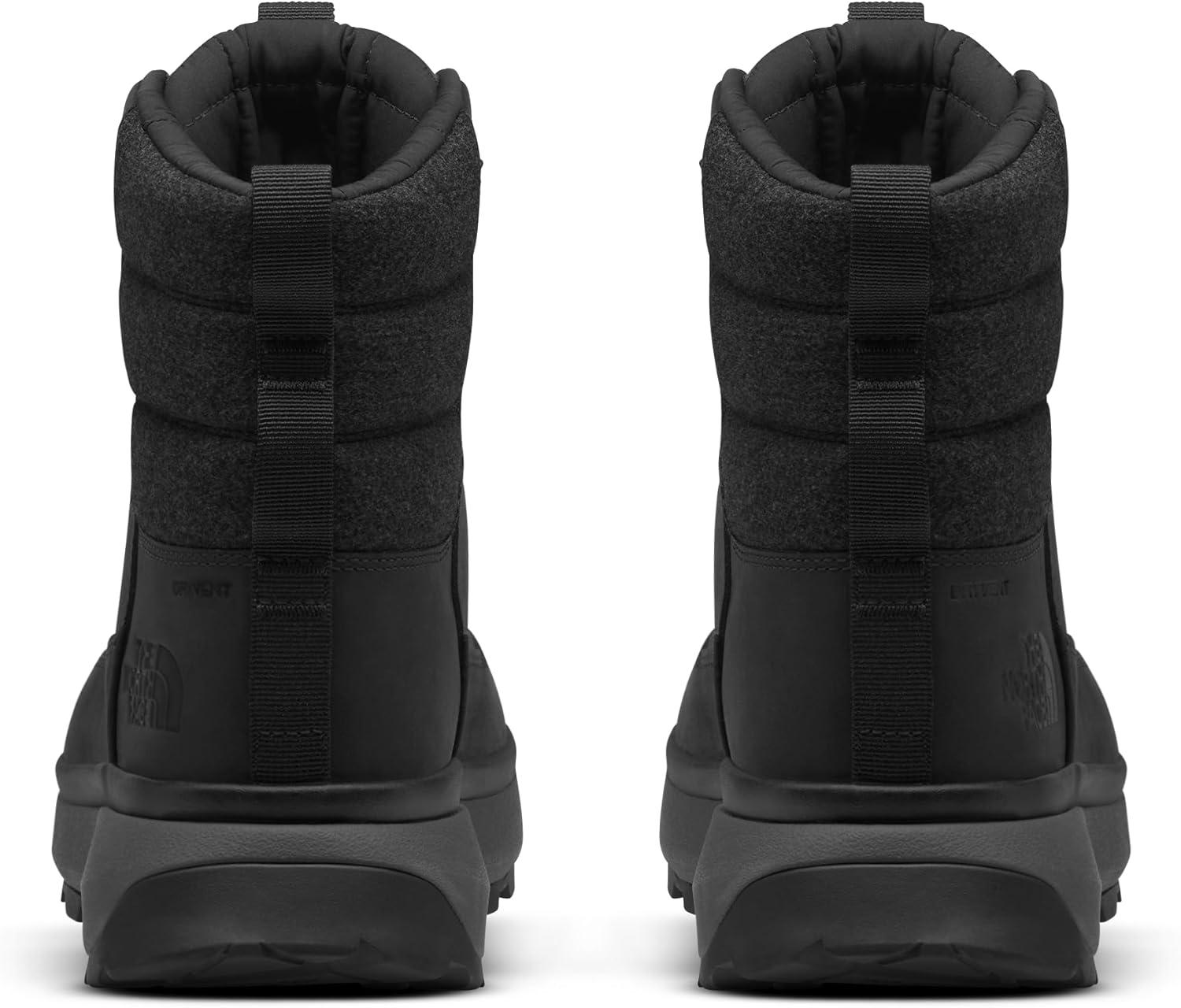 imageTHE NORTH FACE Mens Bergen Leather Waterproof Hiking Boot Insulated Snow Boot With 45mm LugsTnf BlackTnf Black