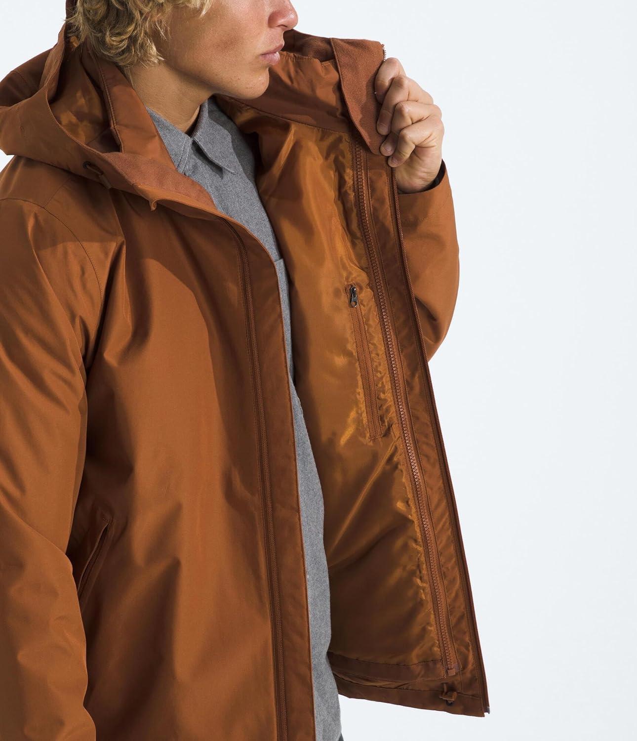 imageTHE NORTH FACE Mens Carto Mono Triclimate Hooded Jacket Insulated Winter Coat Wind ampamp Water Resistant Adjustable HoodBurnt Umber