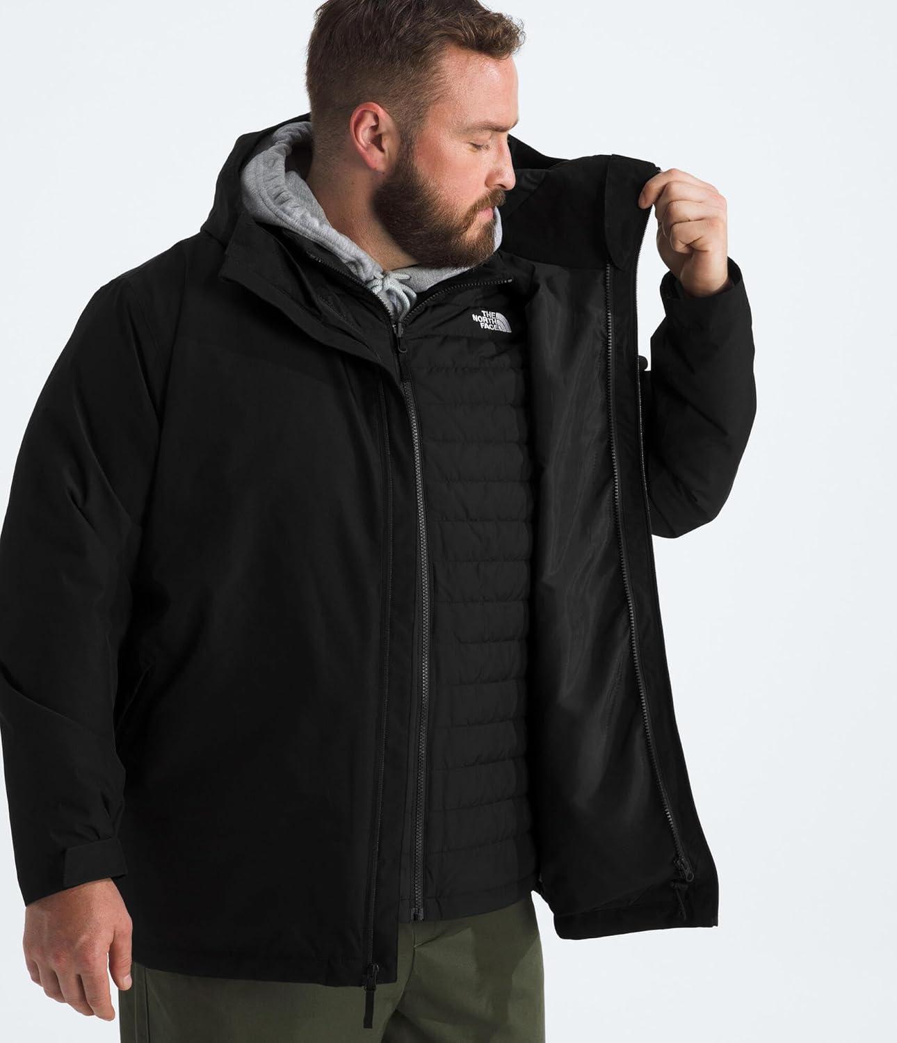 imageTHE NORTH FACE Mens Carto Mono Triclimate Hooded Jacket Insulated Winter Coat Wind ampamp Water Resistant Adjustable HoodTnf Black