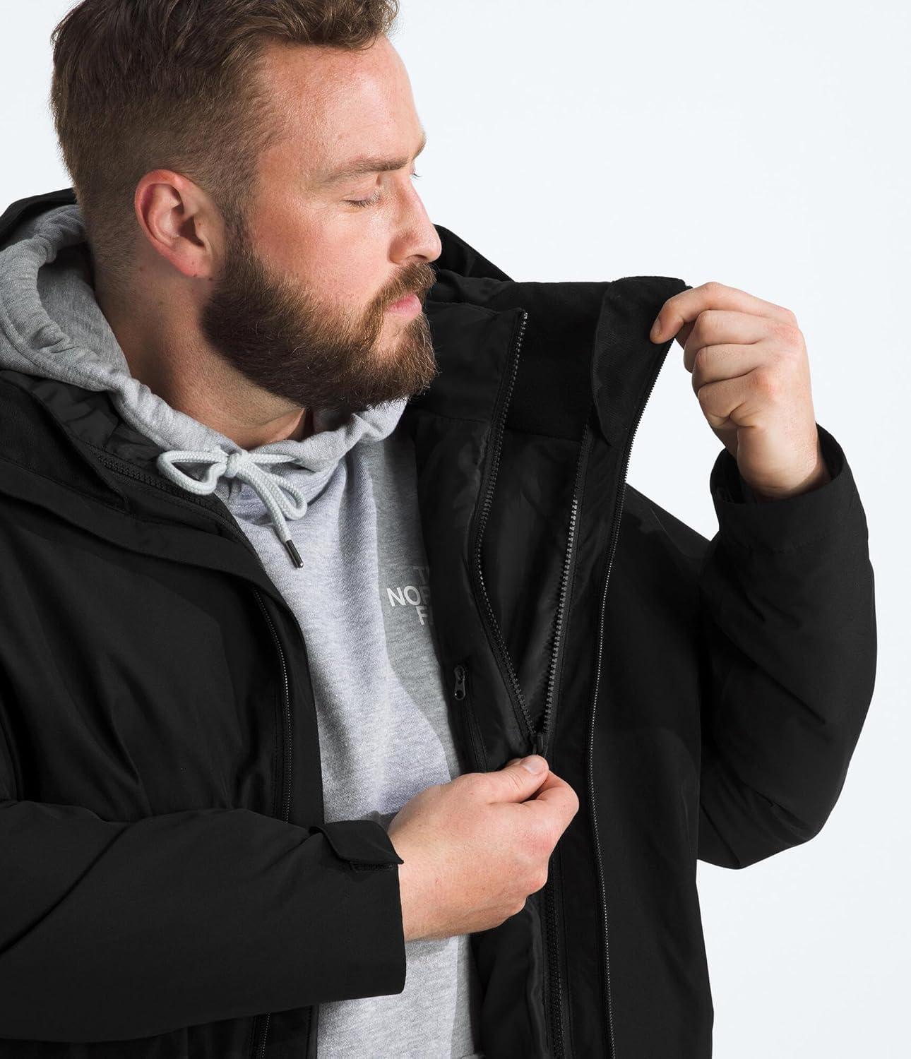 imageTHE NORTH FACE Mens Carto Mono Triclimate Hooded Jacket Insulated Winter Coat Wind ampamp Water Resistant Adjustable HoodTnf Black