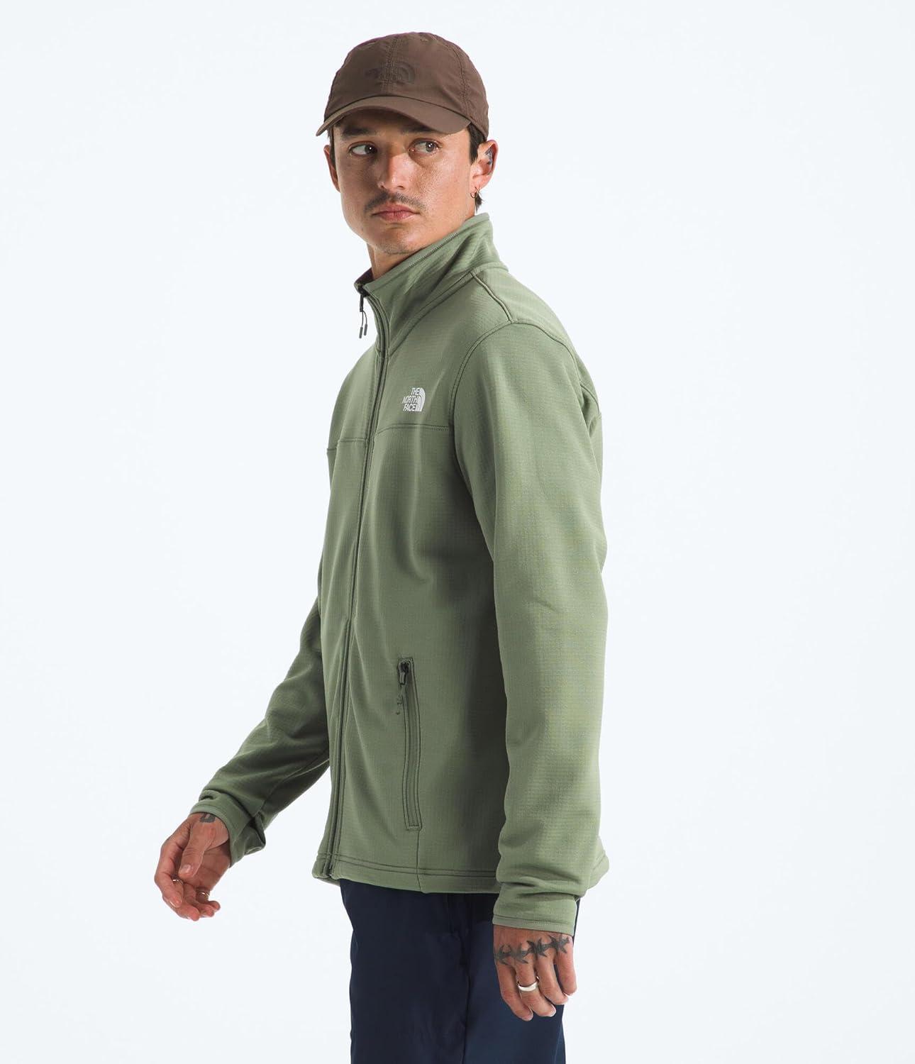 imageTHE NORTH FACE Mens Cedar Trail Grid Fleece Full Zip JacketBark Mist