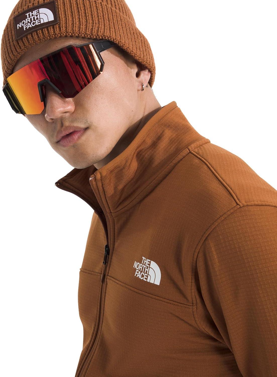 imageTHE NORTH FACE Mens Cedar Trail Grid Fleece Full Zip JacketBurnt Umber