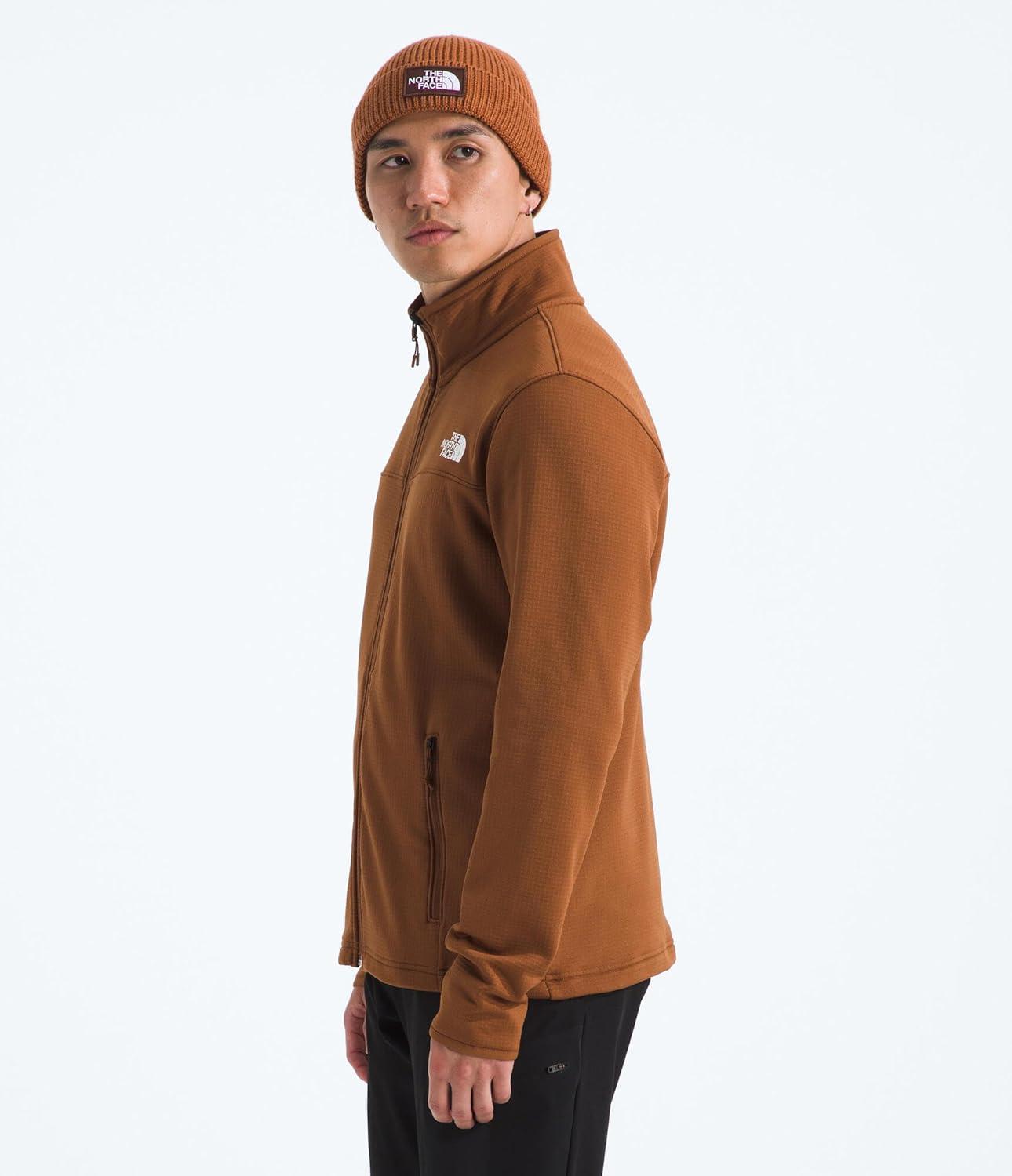 imageTHE NORTH FACE Mens Cedar Trail Grid Fleece Full Zip JacketBurnt Umber