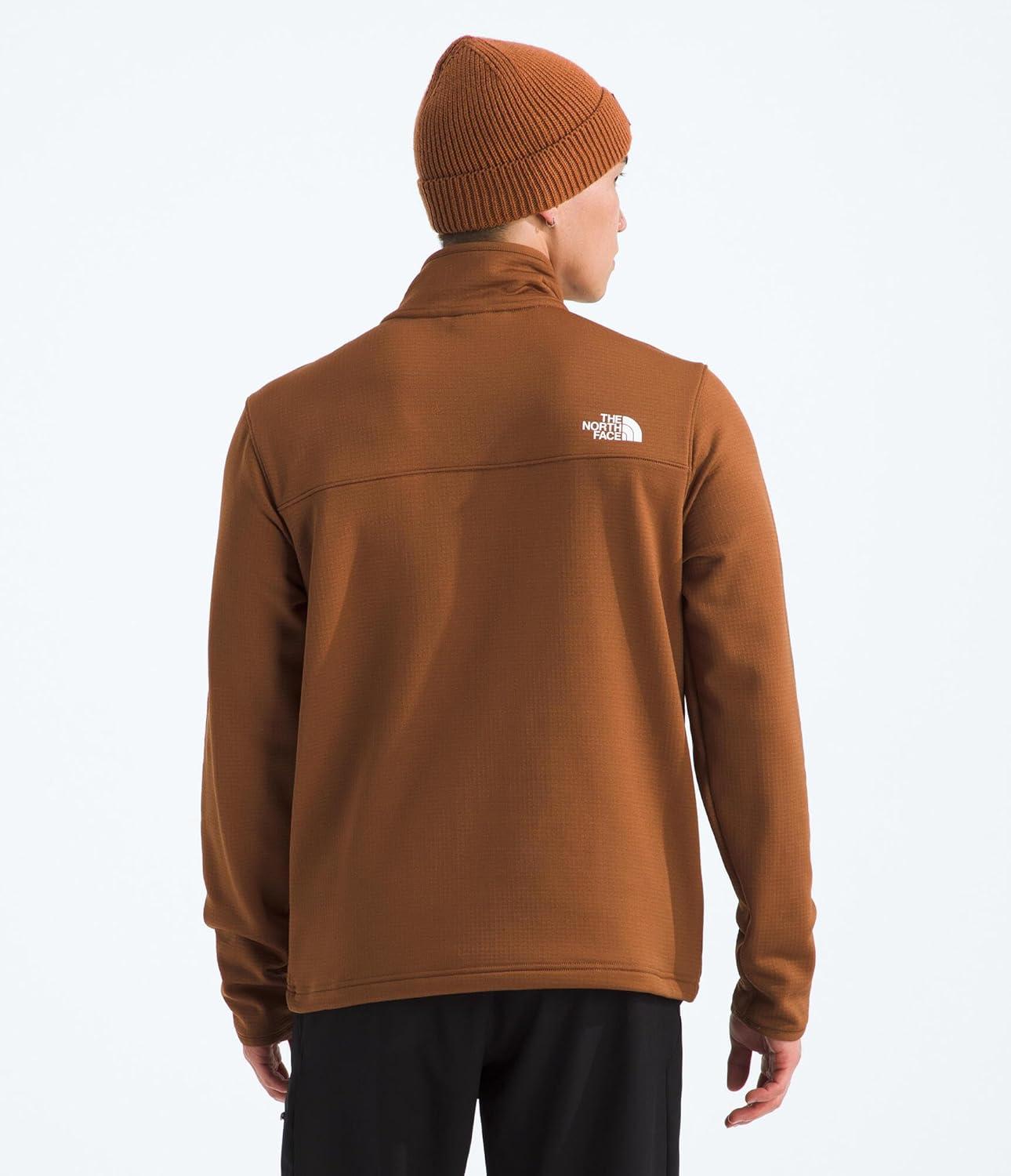 imageTHE NORTH FACE Mens Cedar Trail Grid Fleece Full Zip JacketBurnt Umber