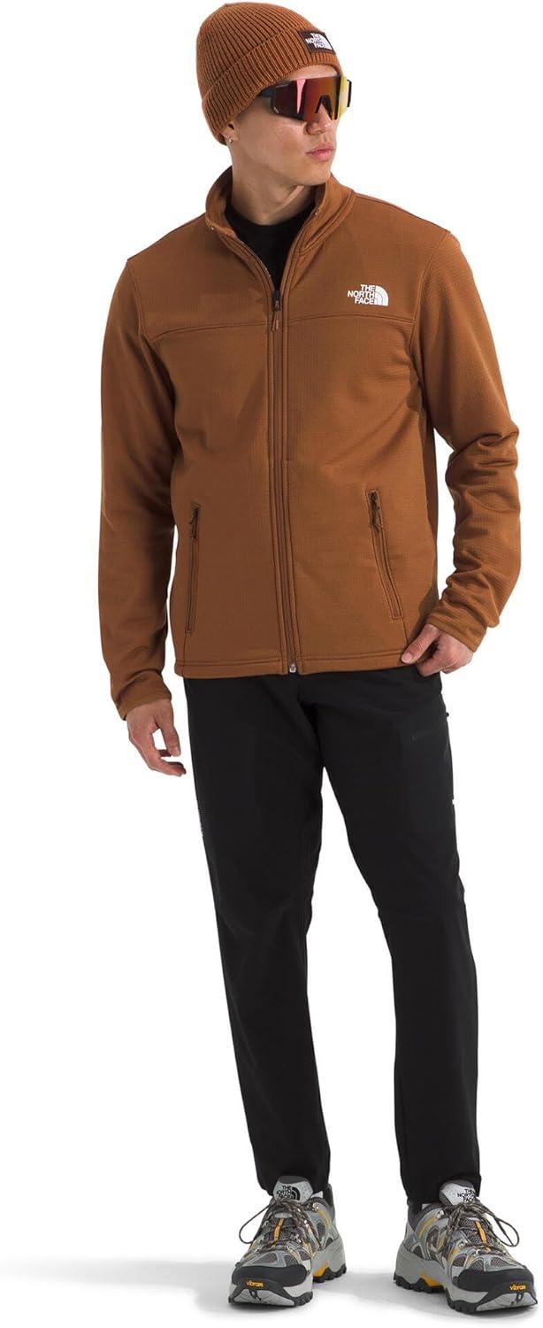 imageTHE NORTH FACE Mens Cedar Trail Grid Fleece Full Zip JacketBurnt Umber