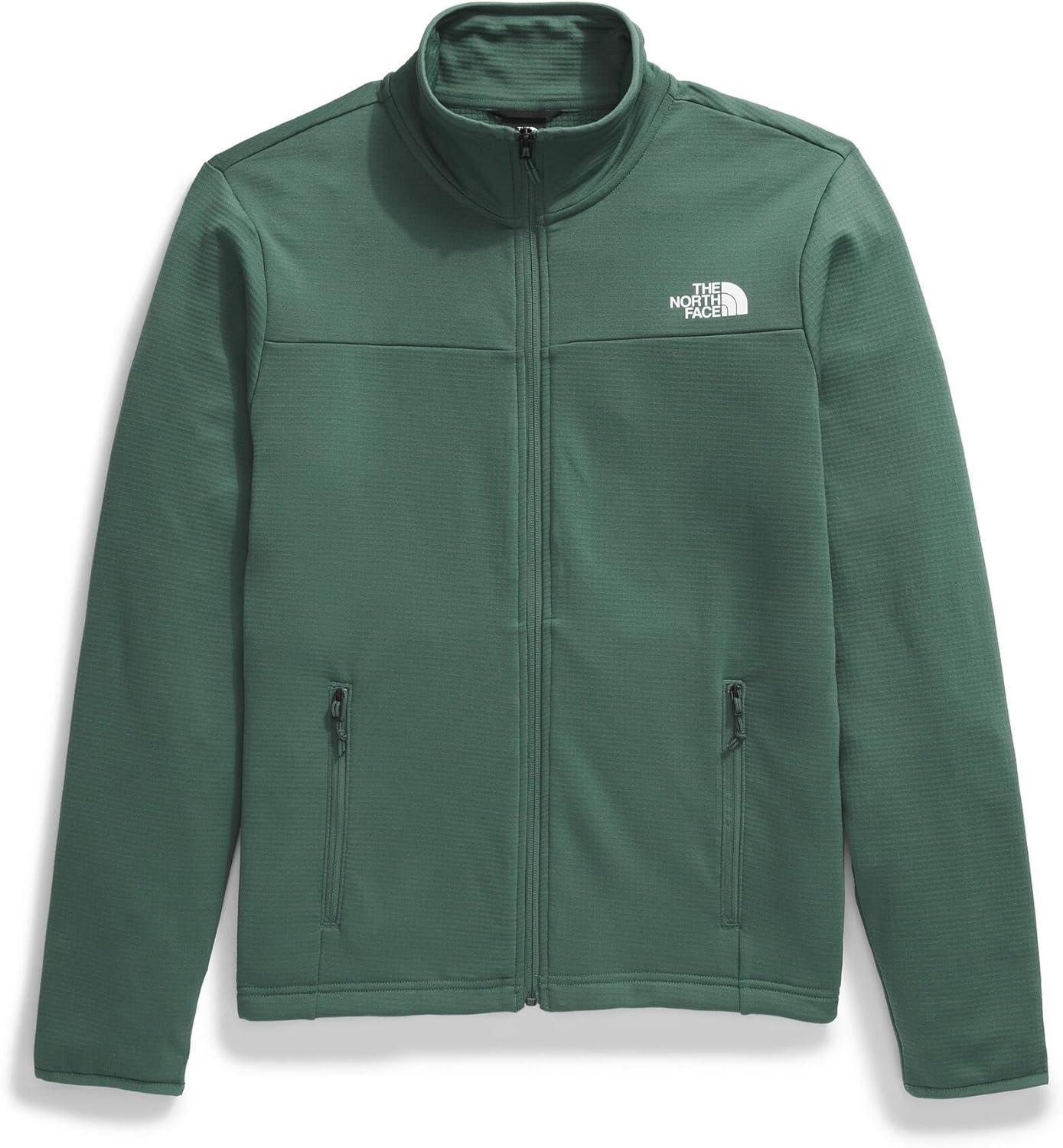 imageTHE NORTH FACE Mens Cedar Trail Grid Fleece Full Zip JacketDuck Green