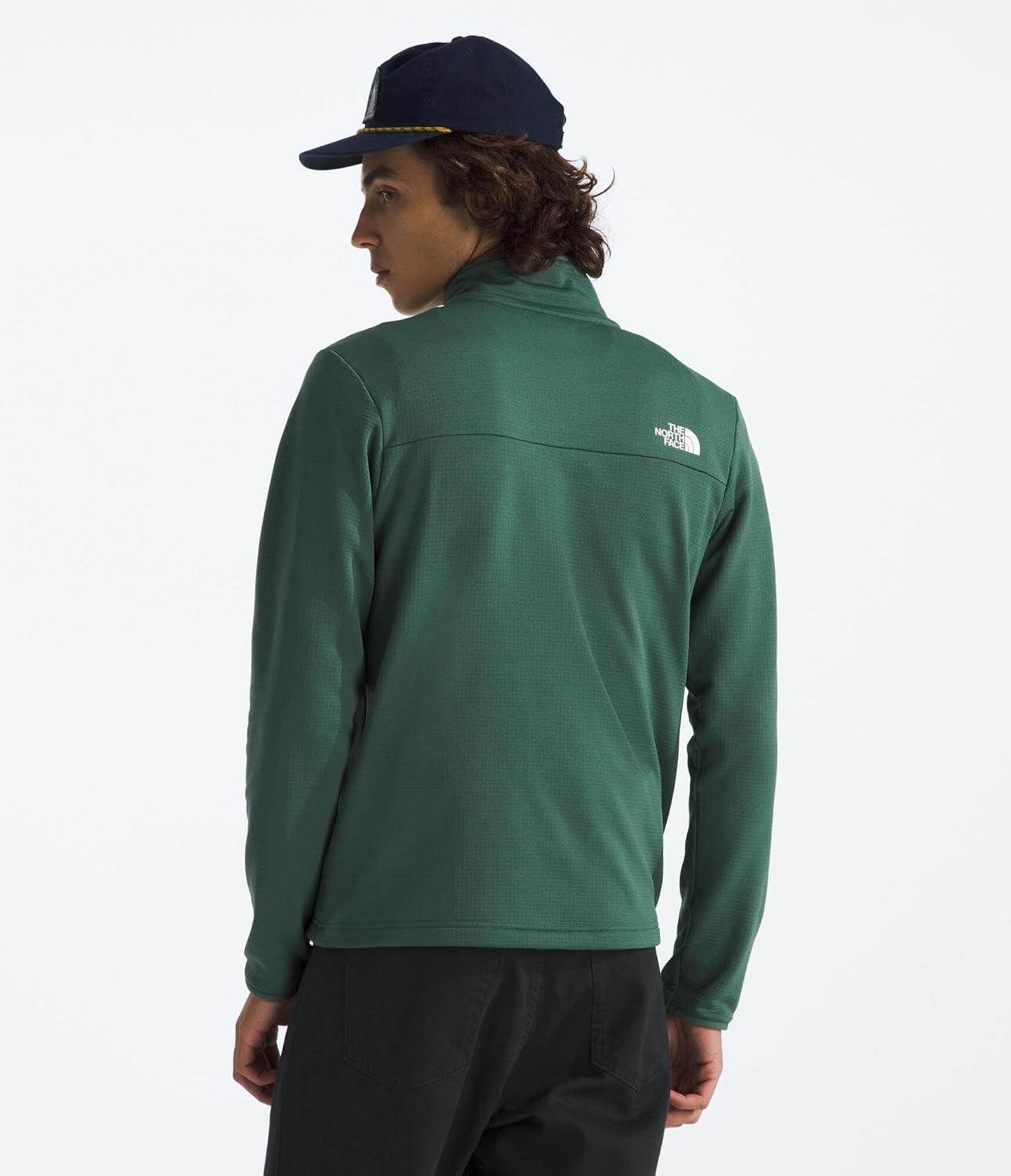 imageTHE NORTH FACE Mens Cedar Trail Grid Fleece Full Zip JacketDuck Green