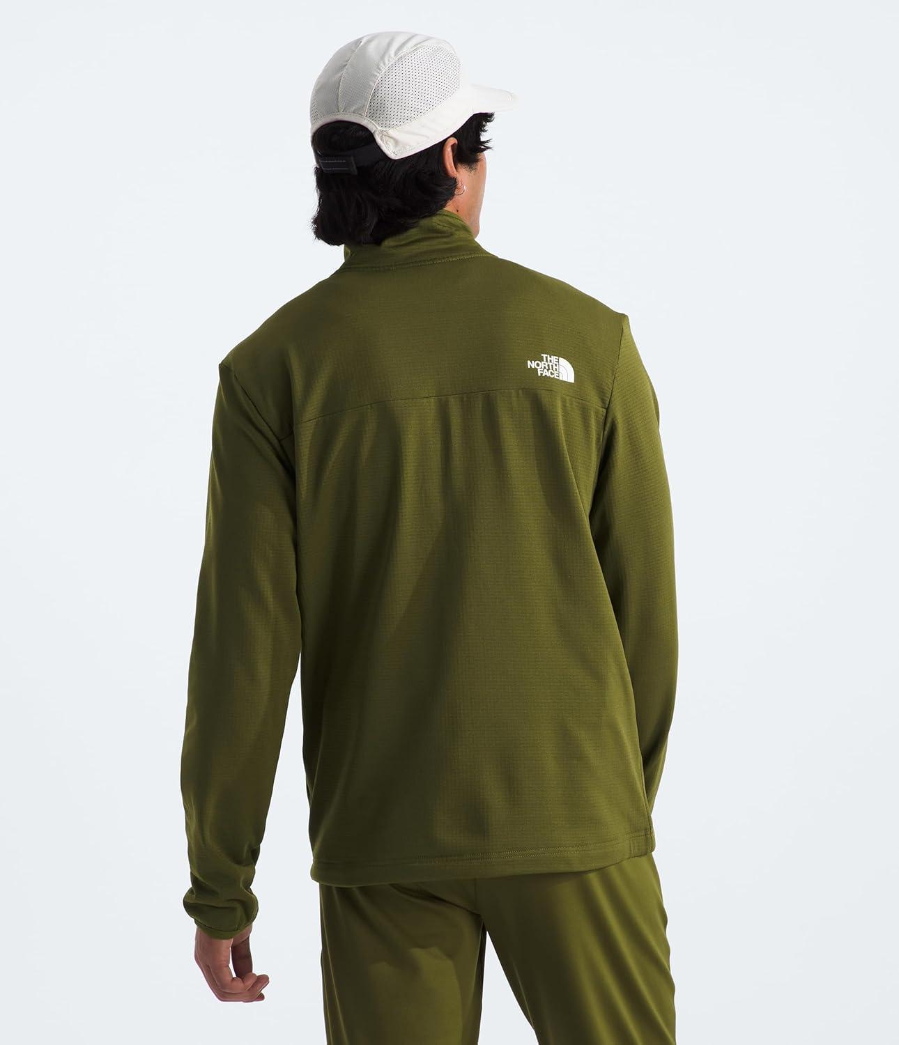 imageTHE NORTH FACE Mens Cedar Trail Grid Fleece Full Zip JacketForest Olive