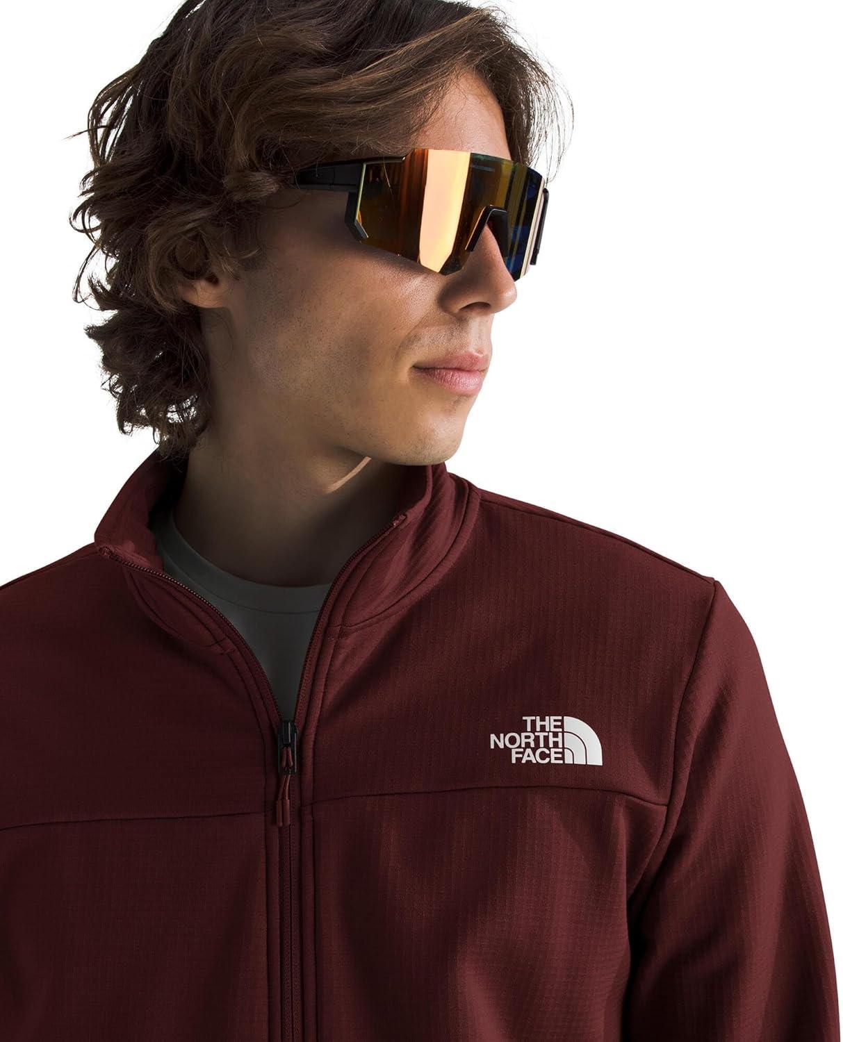 imageTHE NORTH FACE Mens Cedar Trail Grid Fleece Full Zip JacketSumac