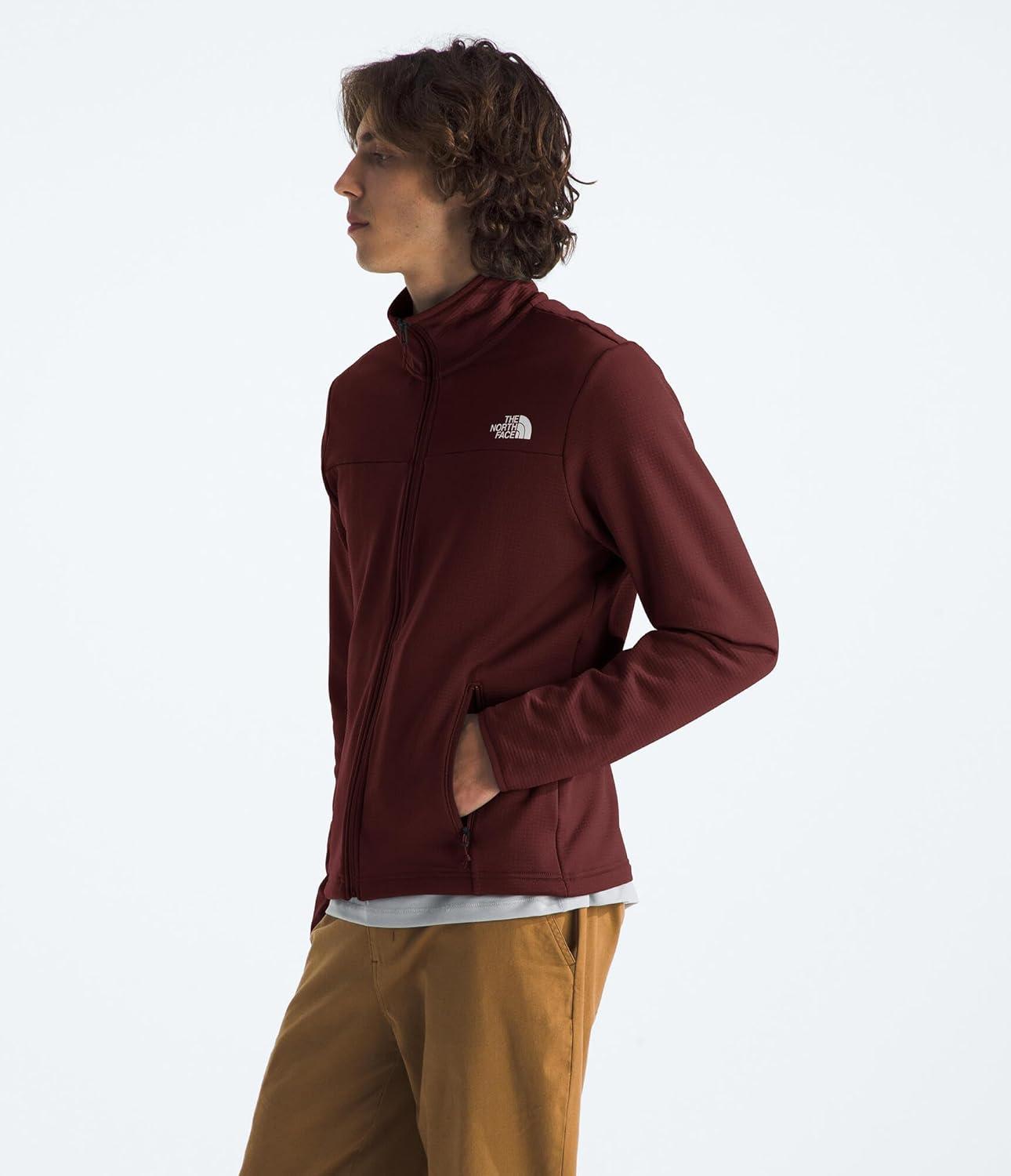 imageTHE NORTH FACE Mens Cedar Trail Grid Fleece Full Zip JacketSumac