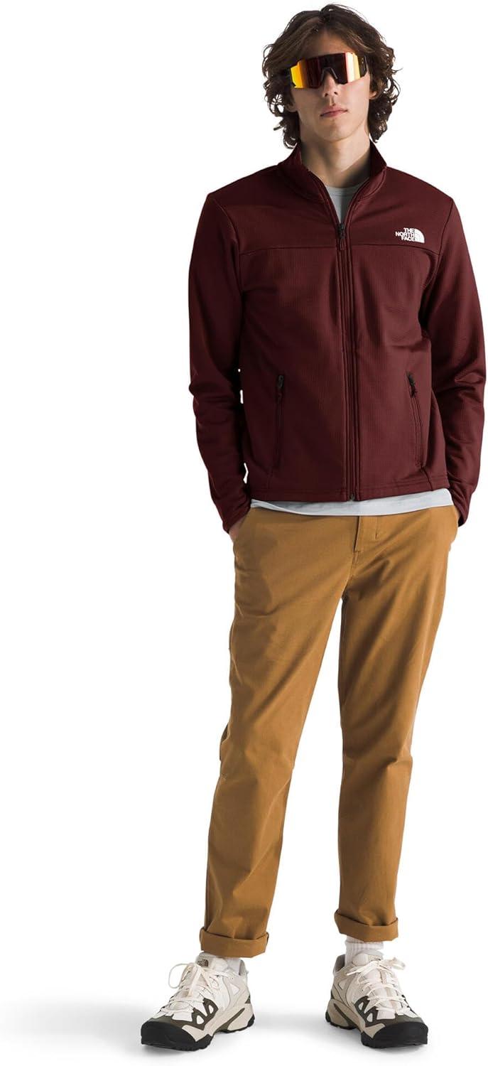 imageTHE NORTH FACE Mens Cedar Trail Grid Fleece Full Zip JacketSumac