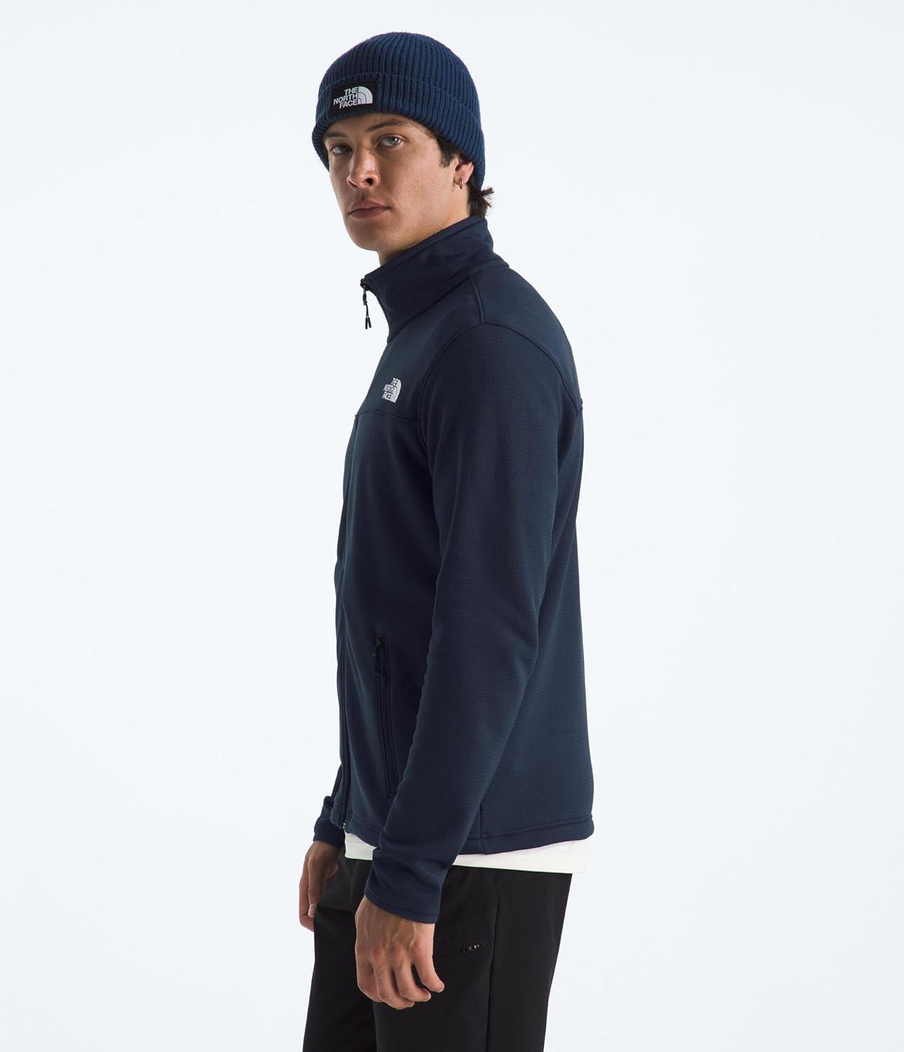 imageTHE NORTH FACE Mens Cedar Trail Grid Fleece Full Zip JacketSummit Navy
