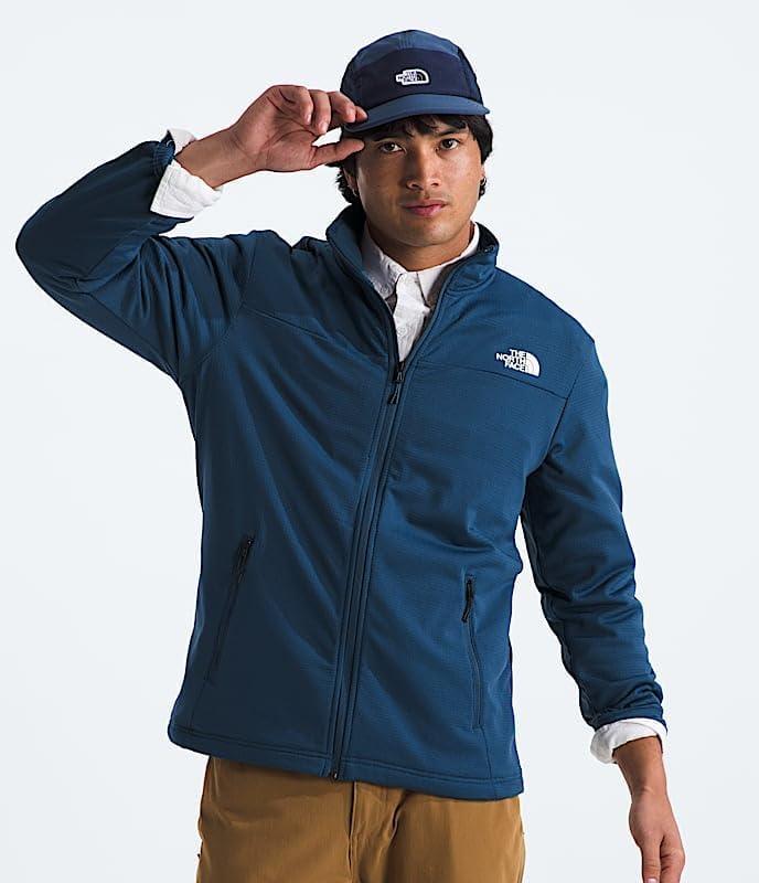 imageTHE NORTH FACE Mens Cedar Trail Grid Fleece Full Zip JacketWhite Dune