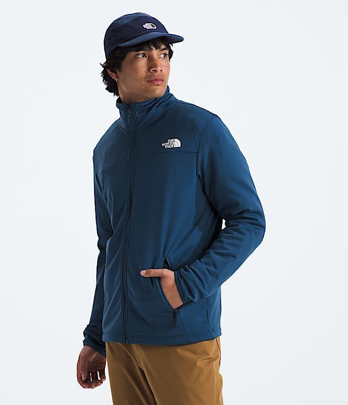 imageTHE NORTH FACE Mens Cedar Trail Grid Fleece Full Zip JacketWhite Dune