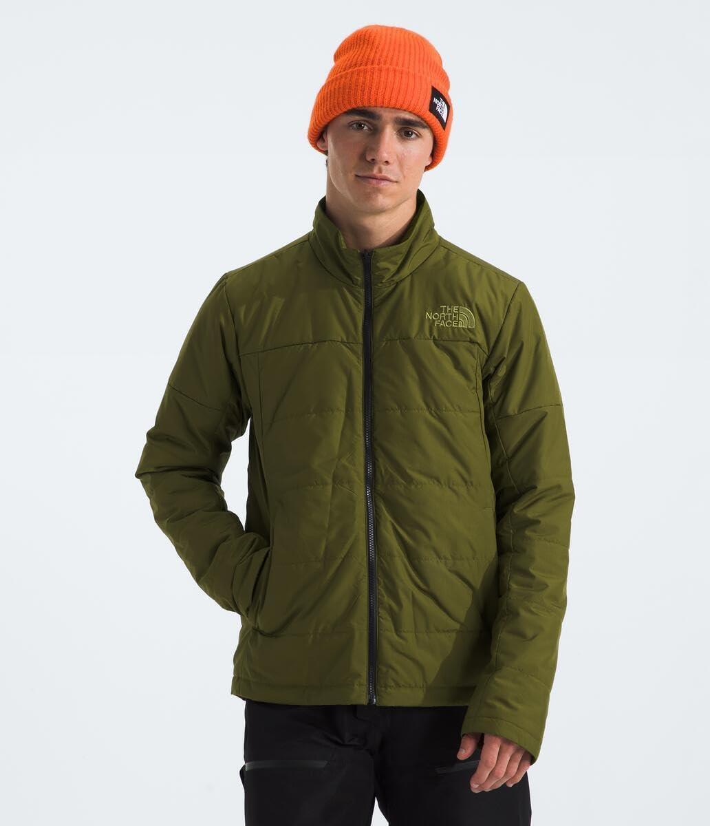 imageTHE NORTH FACE Mens Clement Triclimate Jacket Heatseeker Insulation ampamp Water Repellent Finish Helmet Compatible HoodMeadow GrassForest Olive