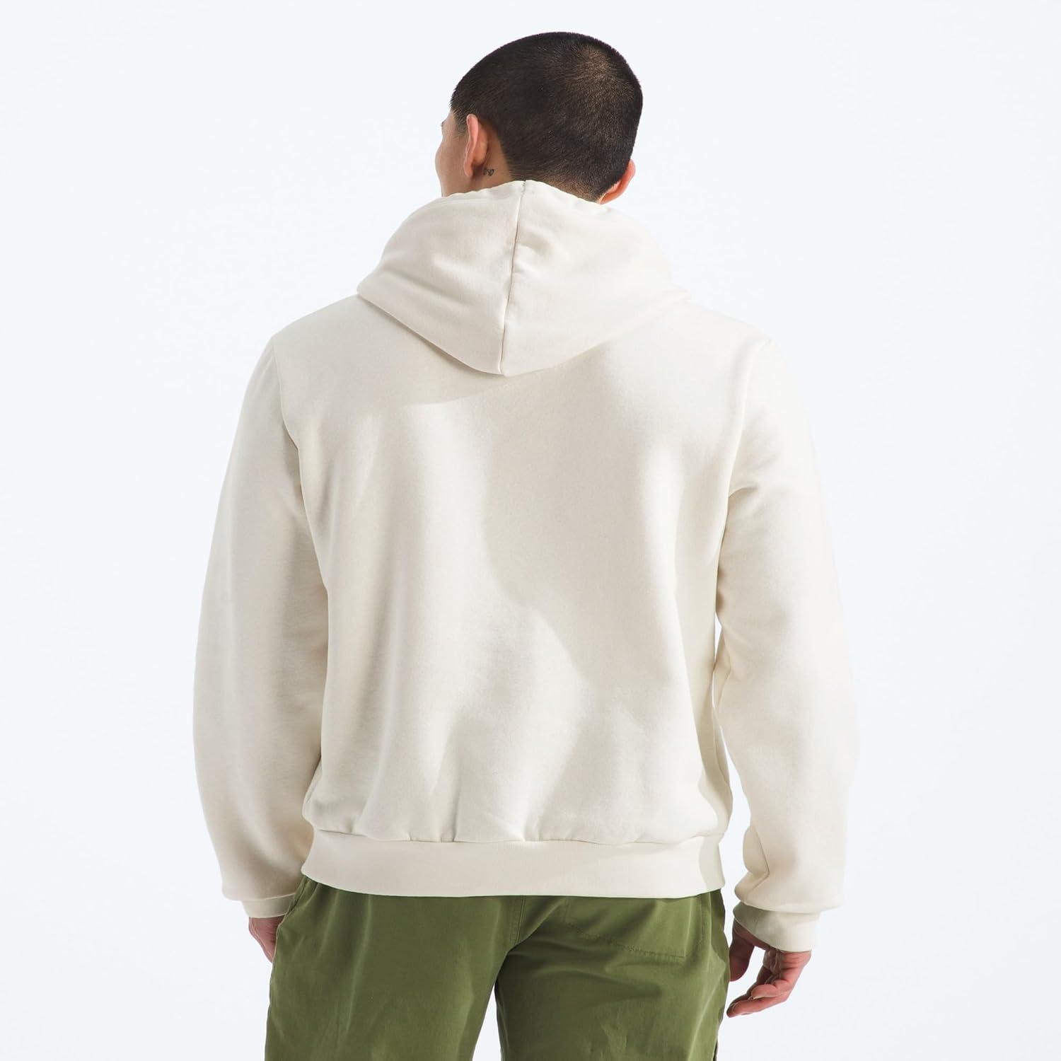 imageTHE NORTH FACE Mens Evolution Half Dome Hoodie Sweatshirt with 2 Piece Hood Adjustable Drawcord Kangaroo Hand PocketWhite Dune