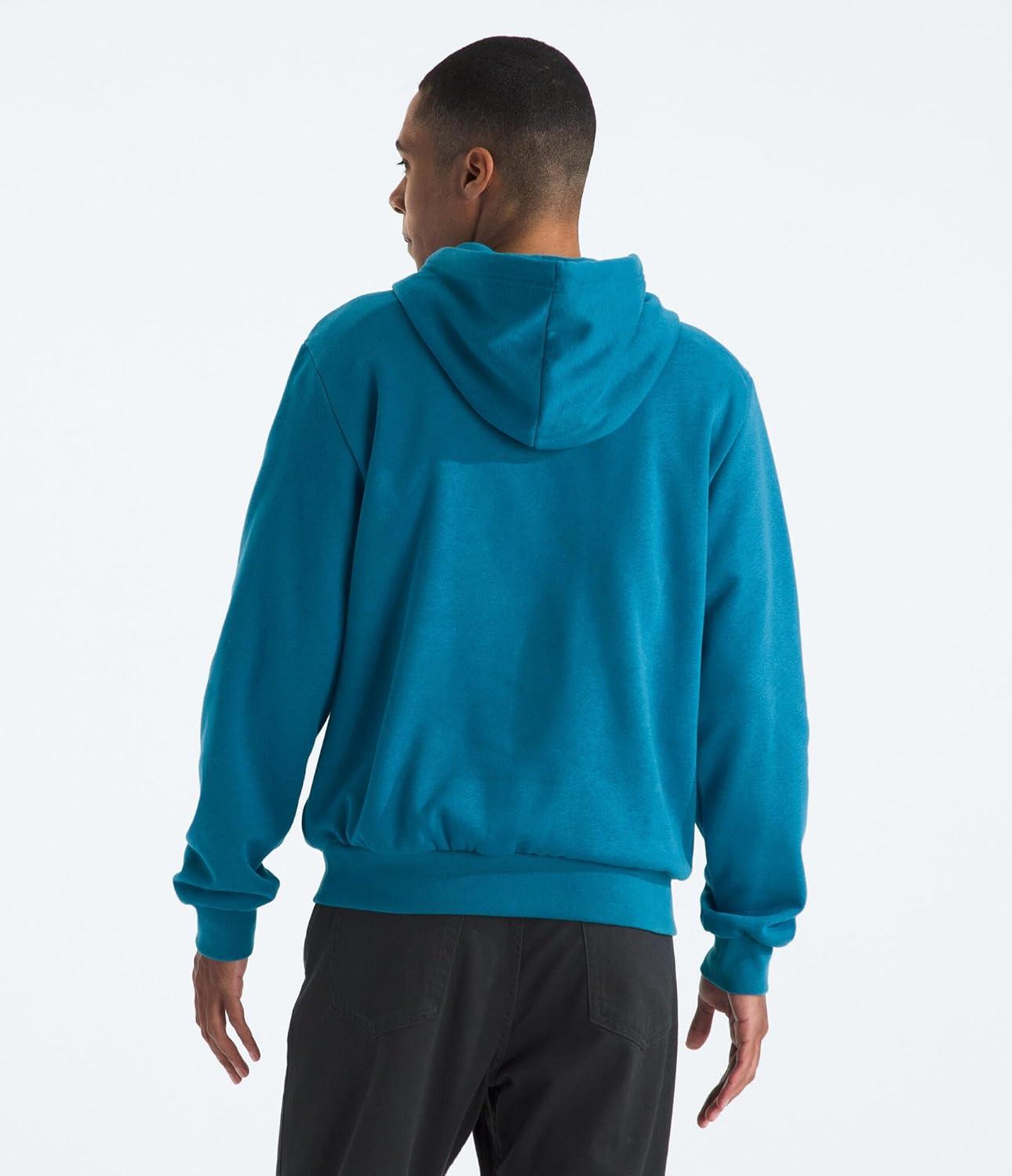 imageTHE NORTH FACE Mens Evolution Simple Dome Hoodie Hood with Adjustable Drawcord Kangaroo Hand Pocket Ribbed CollarDusk Blue