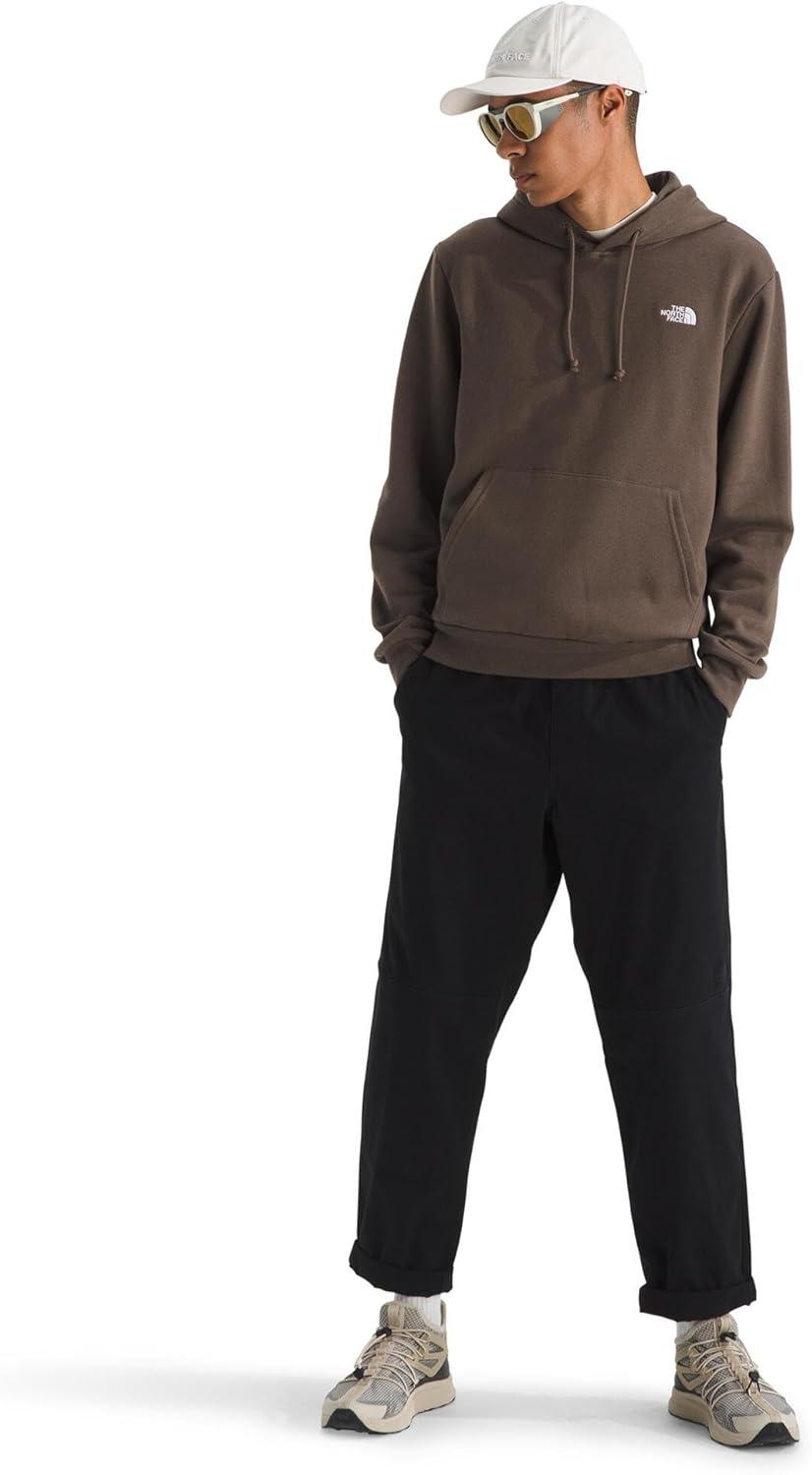 imageTHE NORTH FACE Mens Evolution Simple Dome Hoodie Hood with Adjustable Drawcord Kangaroo Hand Pocket Ribbed CollarSmokey Brown