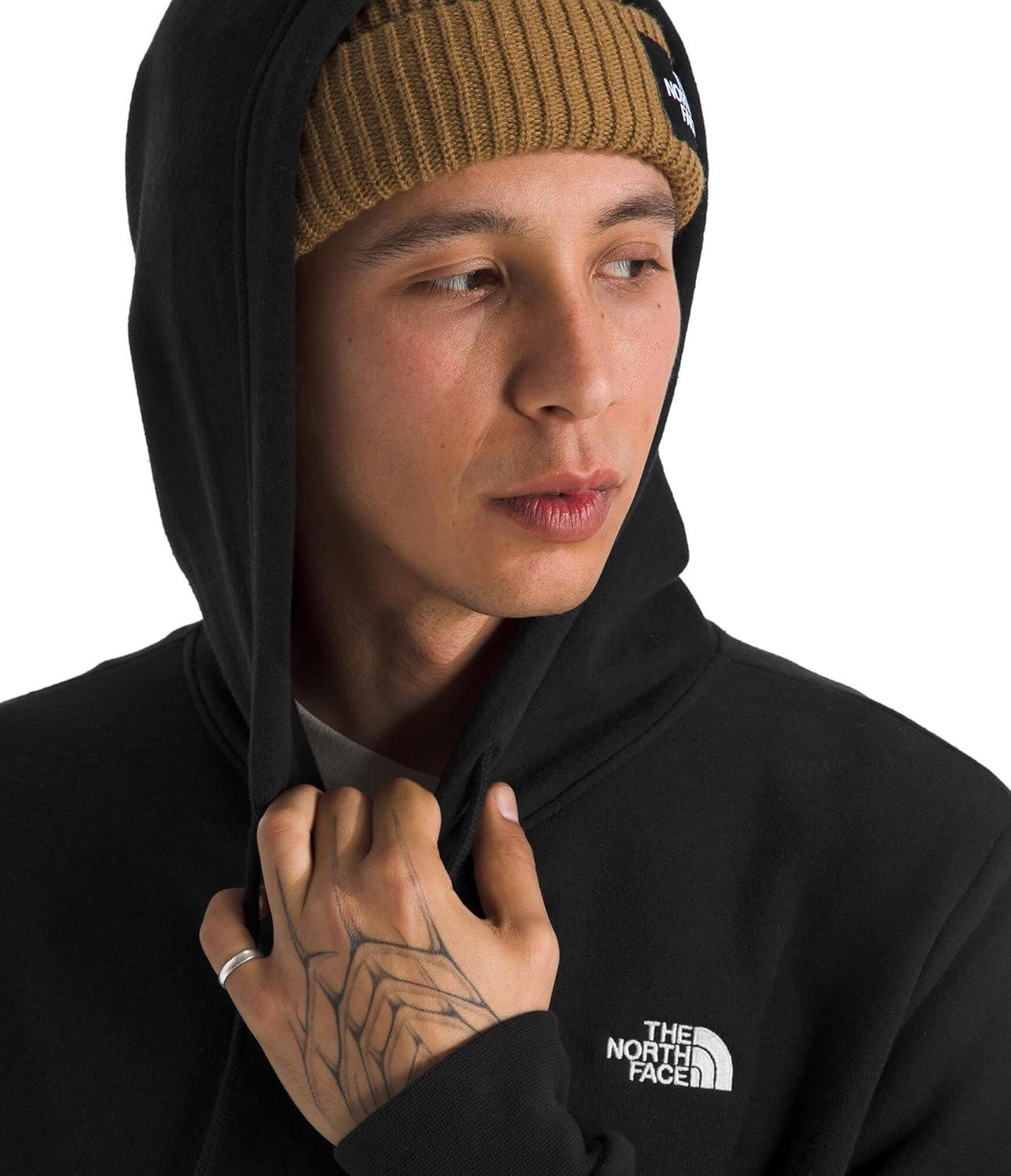 imageTHE NORTH FACE Mens Evolution Simple Dome Hoodie Hood with Adjustable Drawcord Kangaroo Hand Pocket Ribbed CollarTnf Black