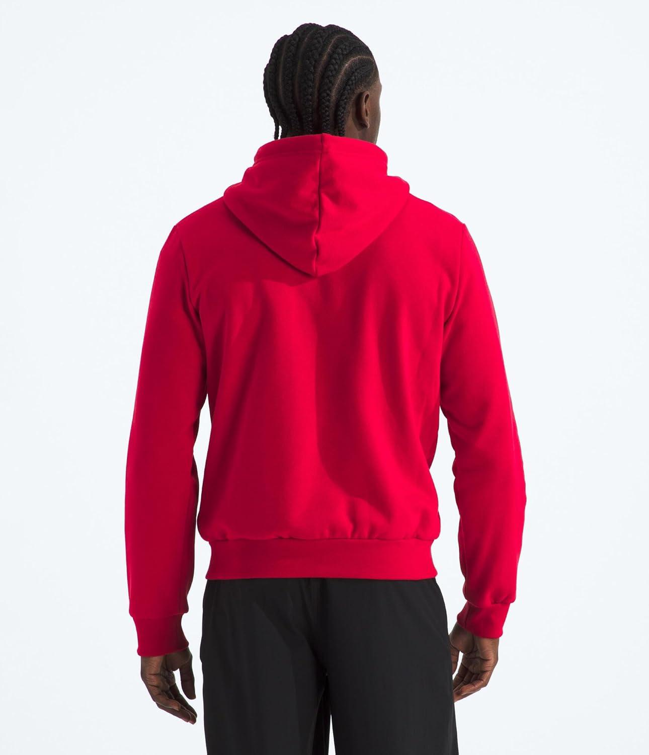 imageTHE NORTH FACE Mens Evolution Simple Dome Hoodie Hood with Adjustable Drawcord Kangaroo Hand Pocket Ribbed CollarTnf Red