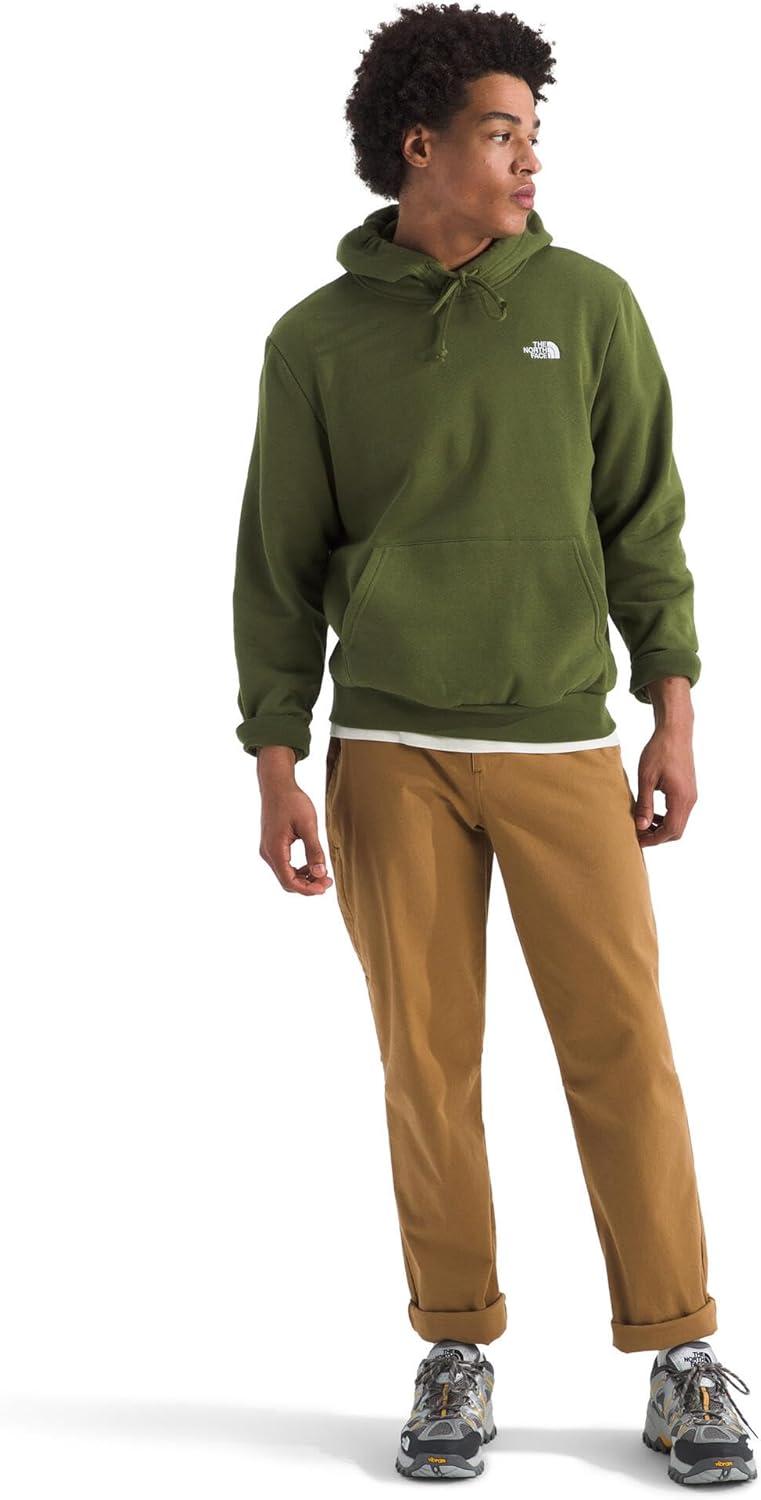 imageTHE NORTH FACE Mens Evolution Simple Dome Hoodie Hood with Adjustable Drawcord Kangaroo Hand Pocket Ribbed CollarWoodland Green