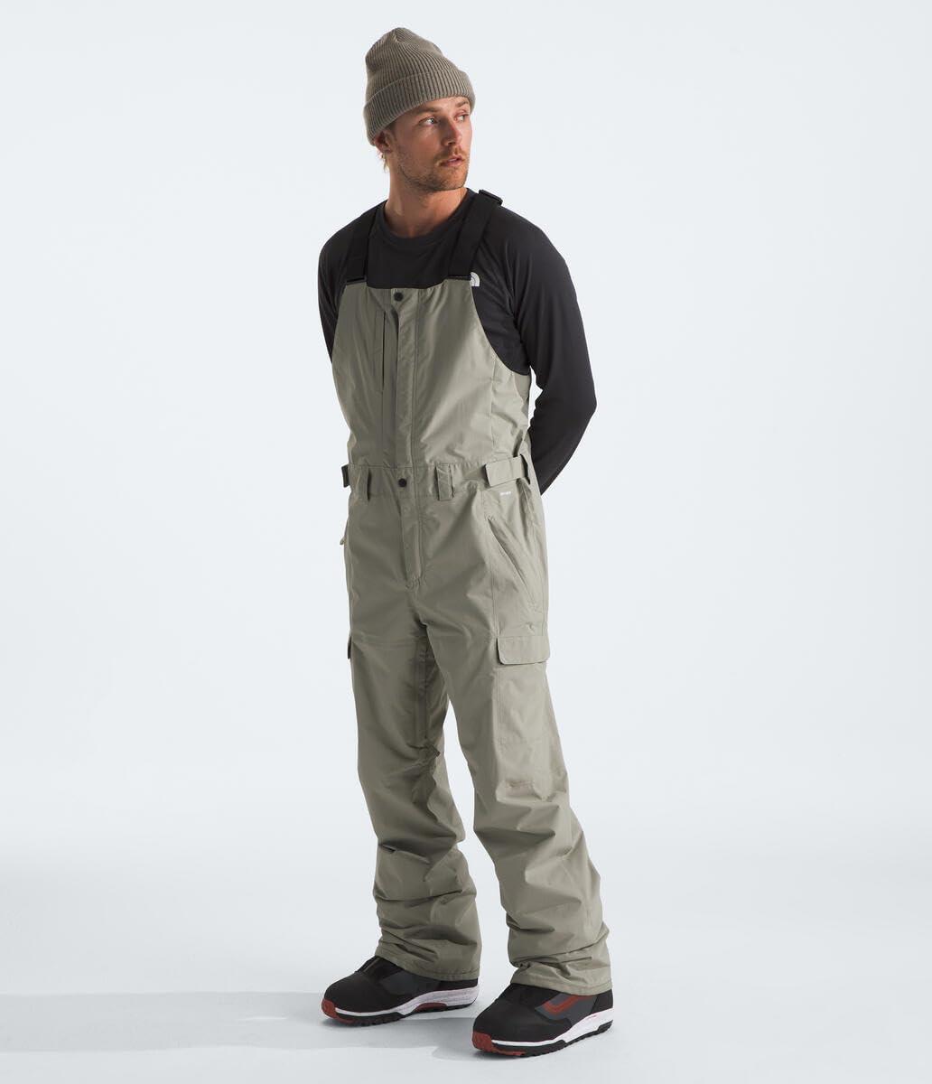 imageTHE NORTH FACE Mens Freedom Ski and Snow Bib Waterproof Builtin Gaiter Mesh Lined BreathabilityClay Grey