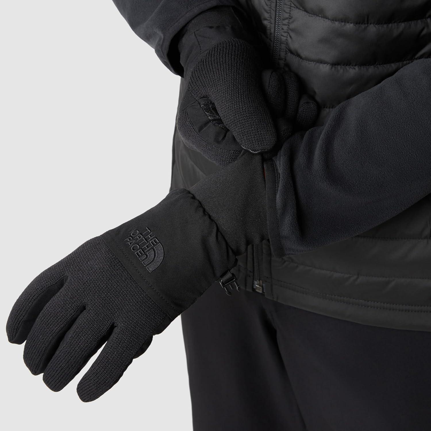 imageTHE NORTH FACE Mens Front Range Glove Touchscreen Compatible Water Repellent Padded Leather Palms Fleece LiningTnf Black Heather