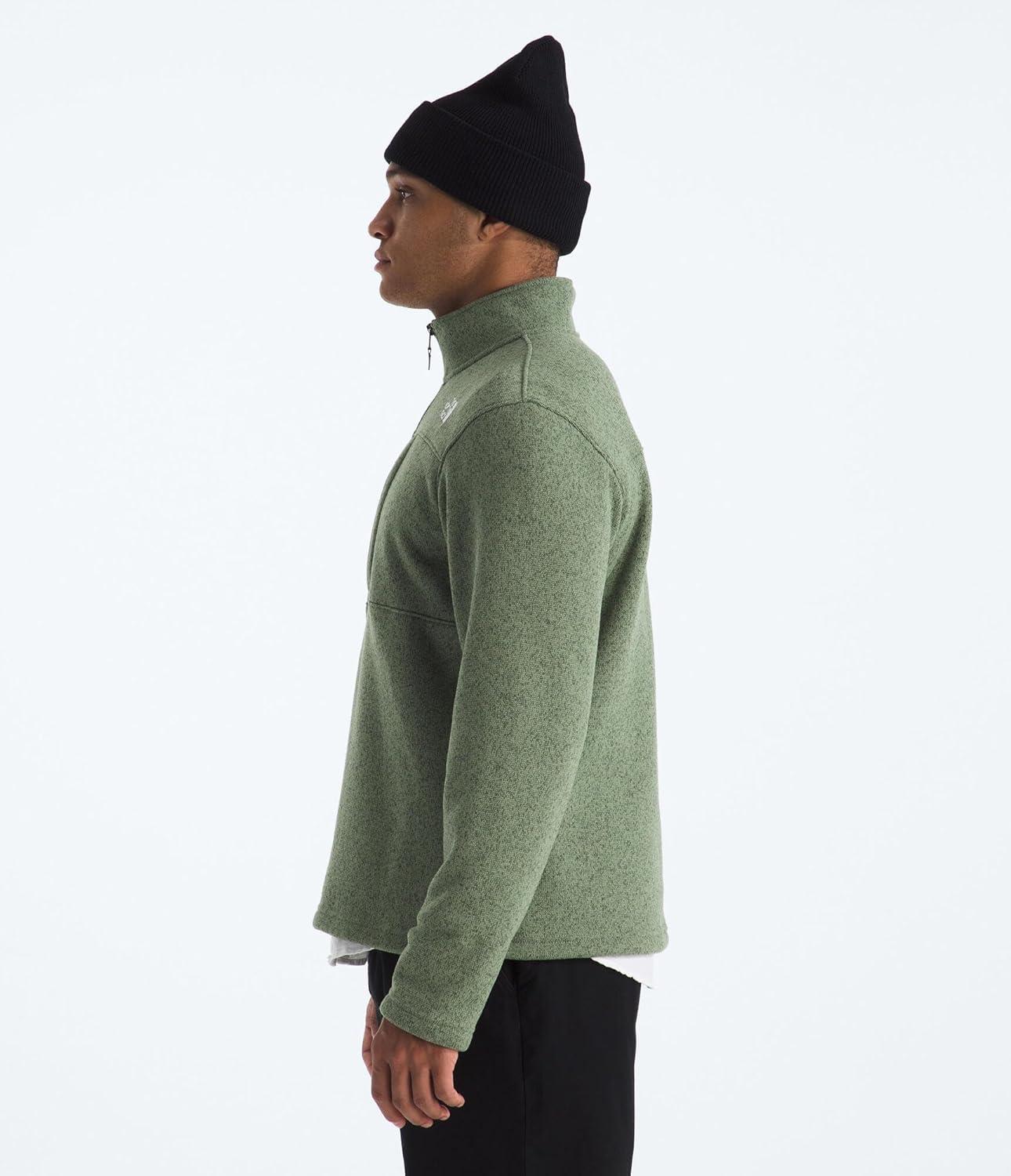 imageTHE NORTH FACE Mens Gordon Lyons Quarter Zip Jacket Cold Weather Top with Chest PocketBark Mist Heather