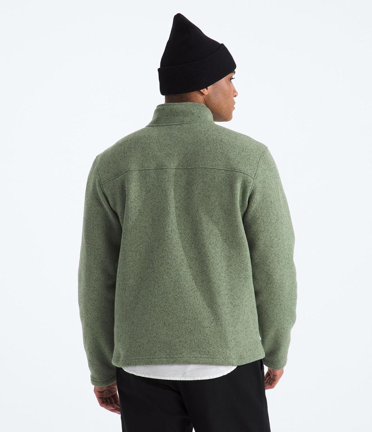 imageTHE NORTH FACE Mens Gordon Lyons Quarter Zip Jacket Cold Weather Top with Chest PocketBark Mist Heather