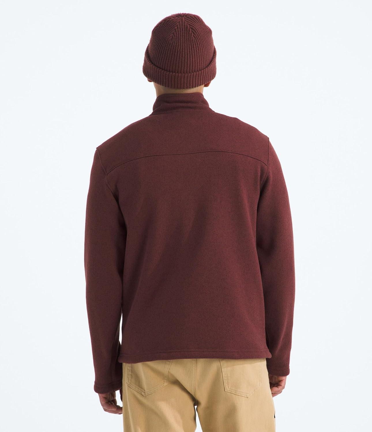 imageTHE NORTH FACE Mens Gordon Lyons Quarter Zip Jacket Cold Weather Top with Chest PocketSumac Heather