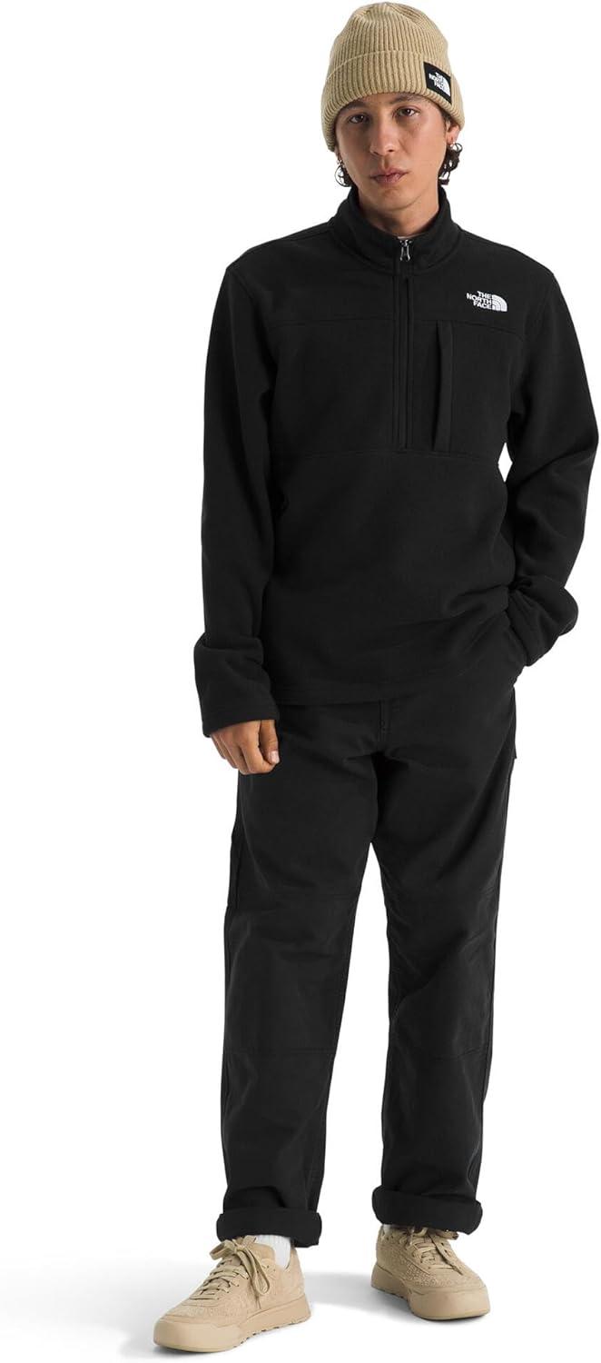 imageTHE NORTH FACE Mens Gordon Lyons Quarter Zip Jacket Cold Weather Top with Chest PocketTnf Black Heather