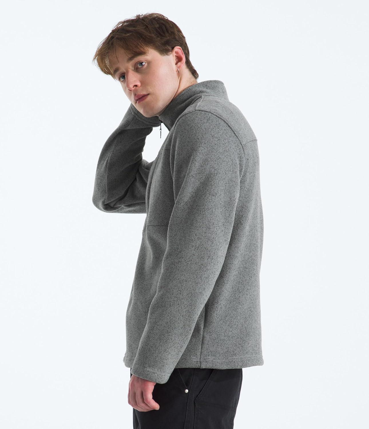 imageTHE NORTH FACE Mens Gordon Lyons Quarter Zip Jacket Cold Weather Top with Chest PocketTnf Medium Grey Heather