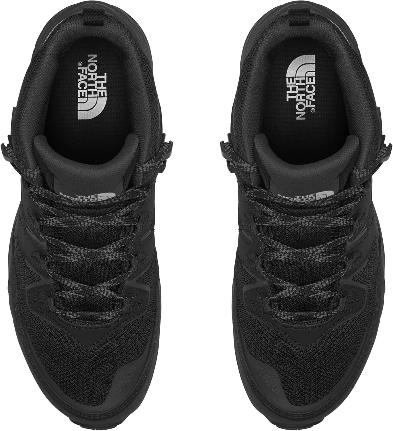 imageTHE NORTH FACE Mens Hedgehog 3 Mid Waterproof Hiking Boot Ripstop Leather Upper Rubber OutsoleTnf BlackAsphalt Grey