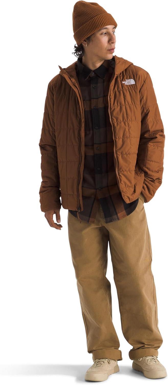 imageTHE NORTH FACE Mens Junction Insulated Hoodie Water Resistant With Heatseeker Insulation 3piece Hood ampamp Zip PocketsBurnt Umber