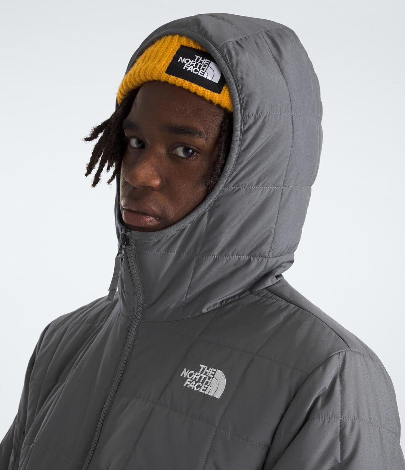 imageTHE NORTH FACE Mens Junction Insulated Hoodie Water Resistant With Heatseeker Insulation 3piece Hood ampamp Zip PocketsSmoked Pearl