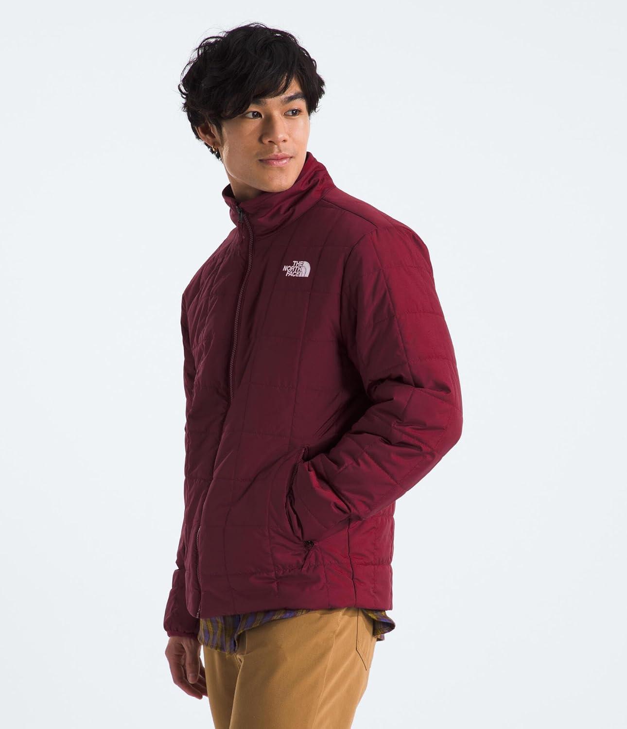 imageTHE NORTH FACE Mens Junction Insulated Jacket Water Repellent Winter Coat With Synthetic Insulation ampamp Zip Hand PocketsBeetroot