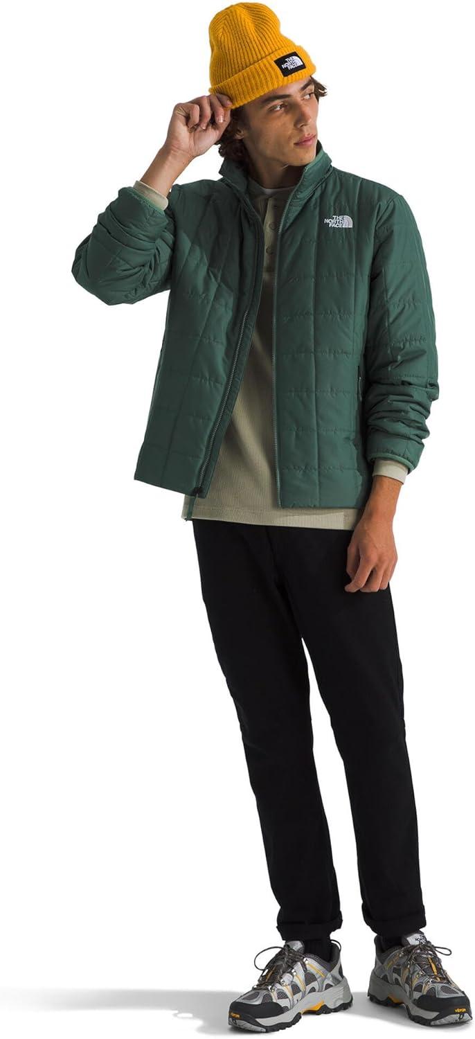 imageTHE NORTH FACE Mens Junction Insulated Jacket Water Repellent Winter Coat With Synthetic Insulation ampamp Zip Hand PocketsDuck Green
