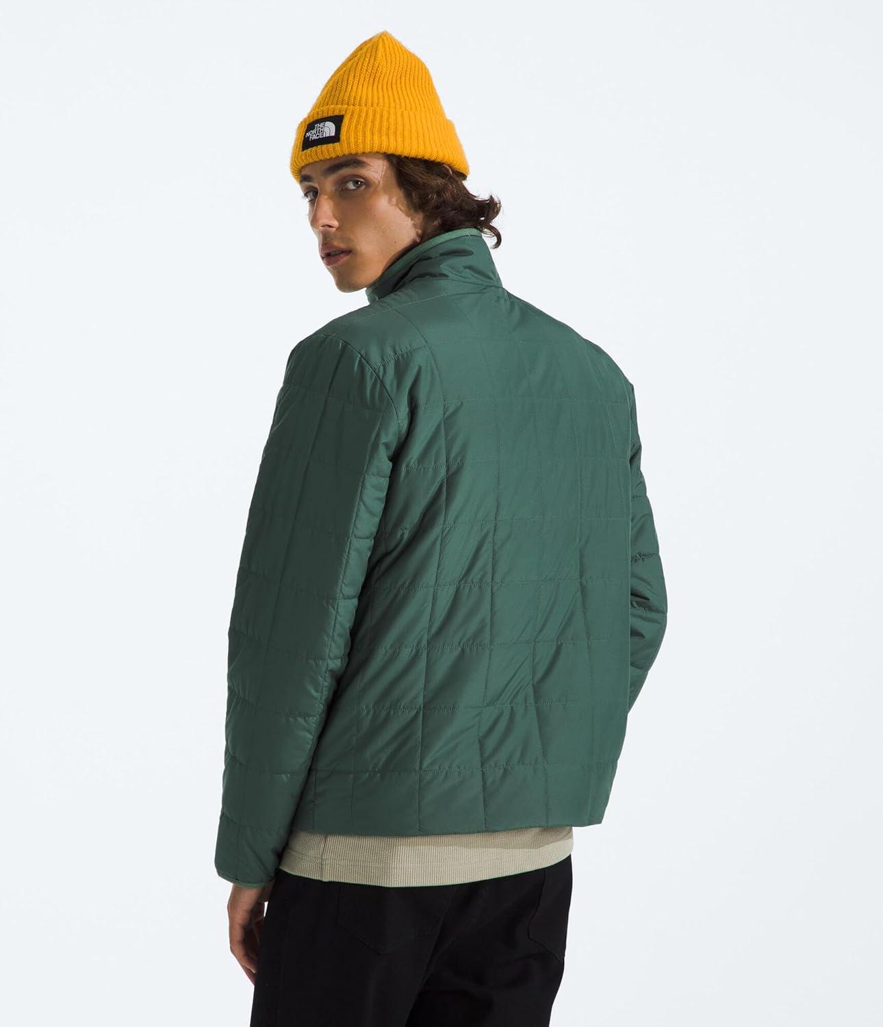 imageTHE NORTH FACE Mens Junction Insulated Jacket Water Repellent Winter Coat With Synthetic Insulation ampamp Zip Hand PocketsDuck Green