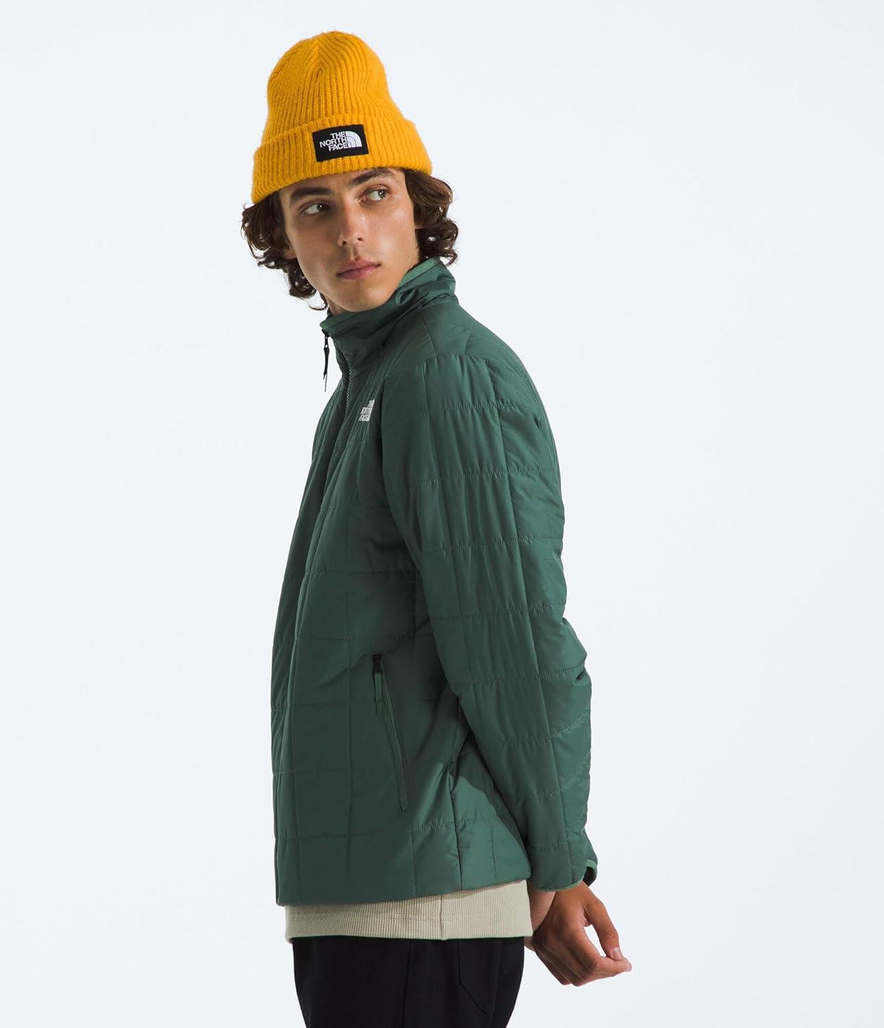 imageTHE NORTH FACE Mens Junction Insulated Jacket Water Repellent Winter Coat With Synthetic Insulation ampamp Zip Hand PocketsDuck Green