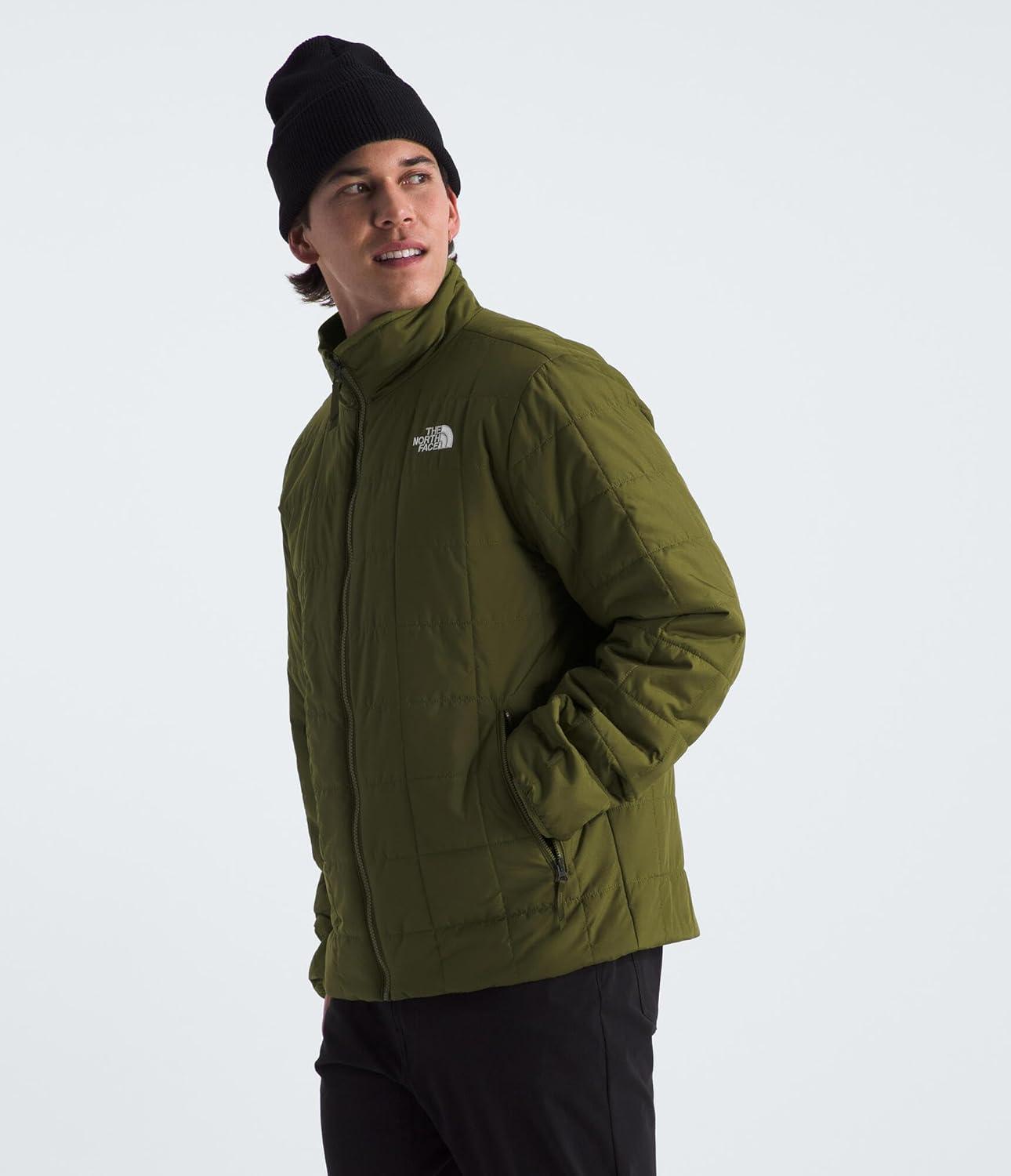 imageTHE NORTH FACE Mens Junction Insulated Jacket Water Repellent Winter Coat With Synthetic Insulation ampamp Zip Hand PocketsForest Olive