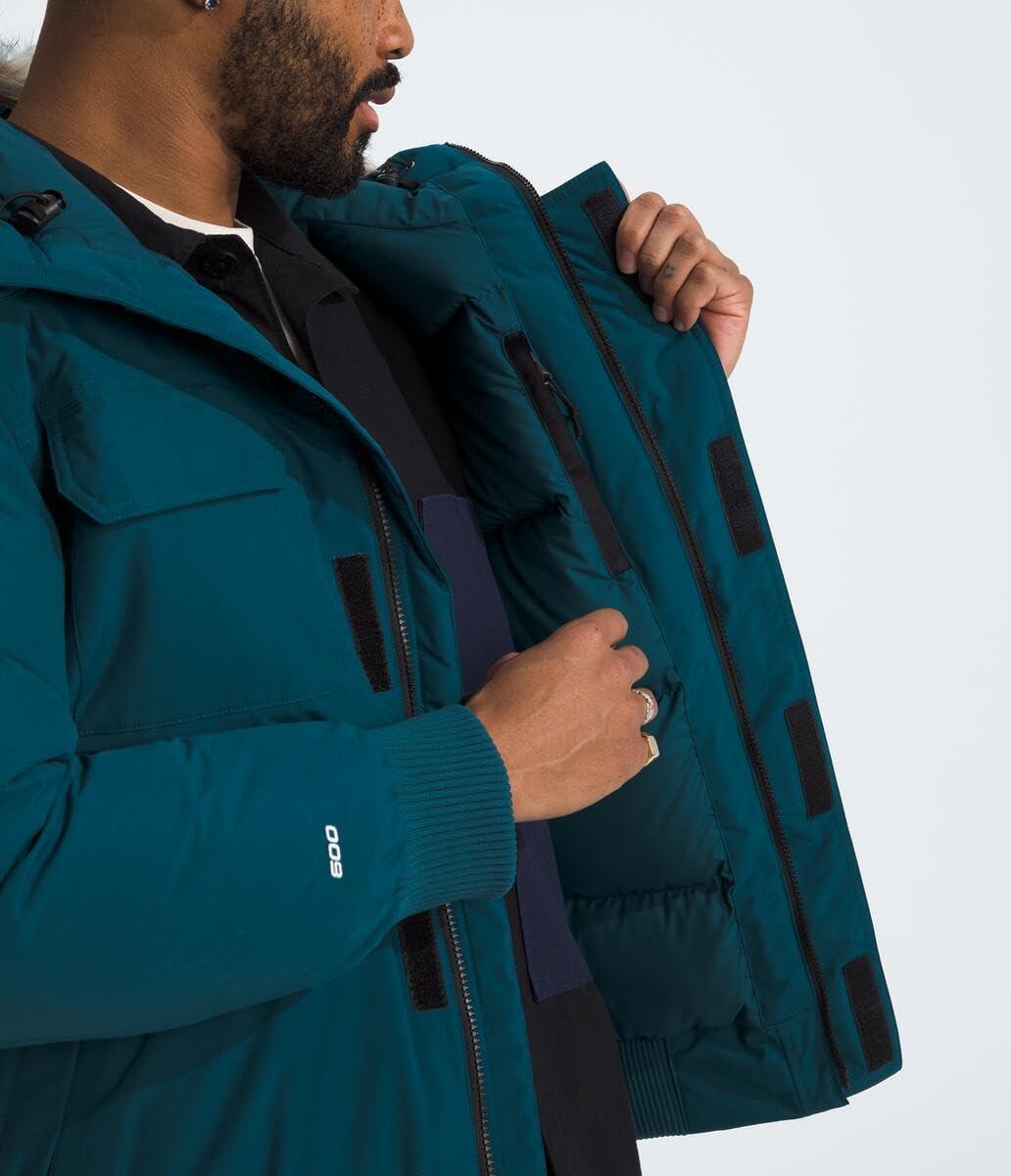 imageTHE NORTH FACE Mens McMurdo Bomber Jacket Waterproof Waterfowl Down Insulation Hooded JacketMidnight Petrol