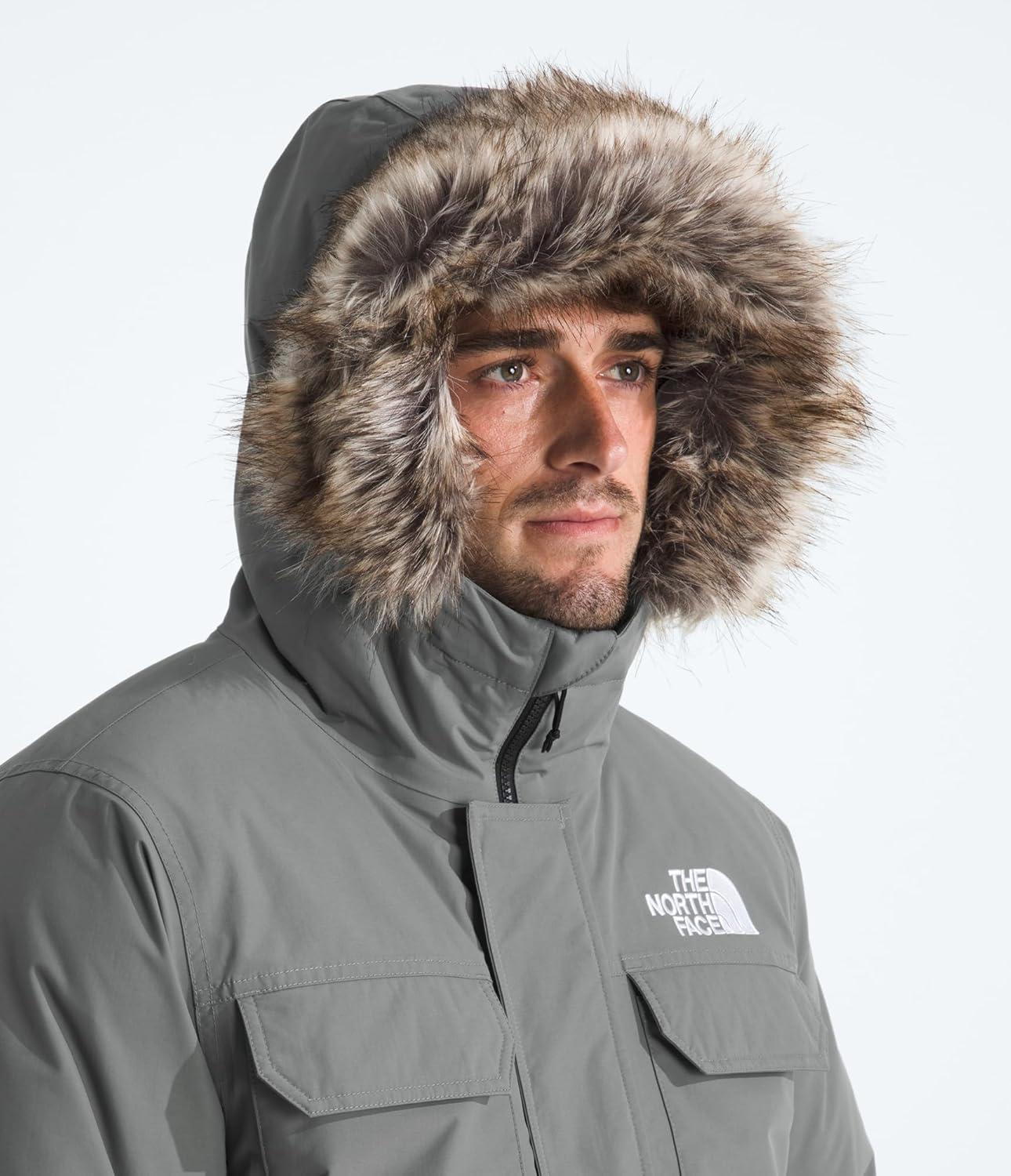 imageTHE NORTH FACE Mens McMurdo Bomber Jacket Waterproof Waterfowl Down Insulation Hooded JacketSmoked Pearl