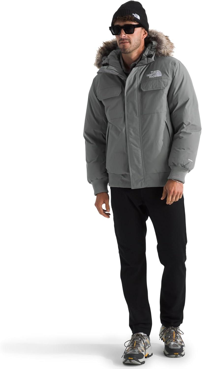 imageTHE NORTH FACE Mens McMurdo Bomber Jacket Waterproof Waterfowl Down Insulation Hooded JacketSmoked Pearl