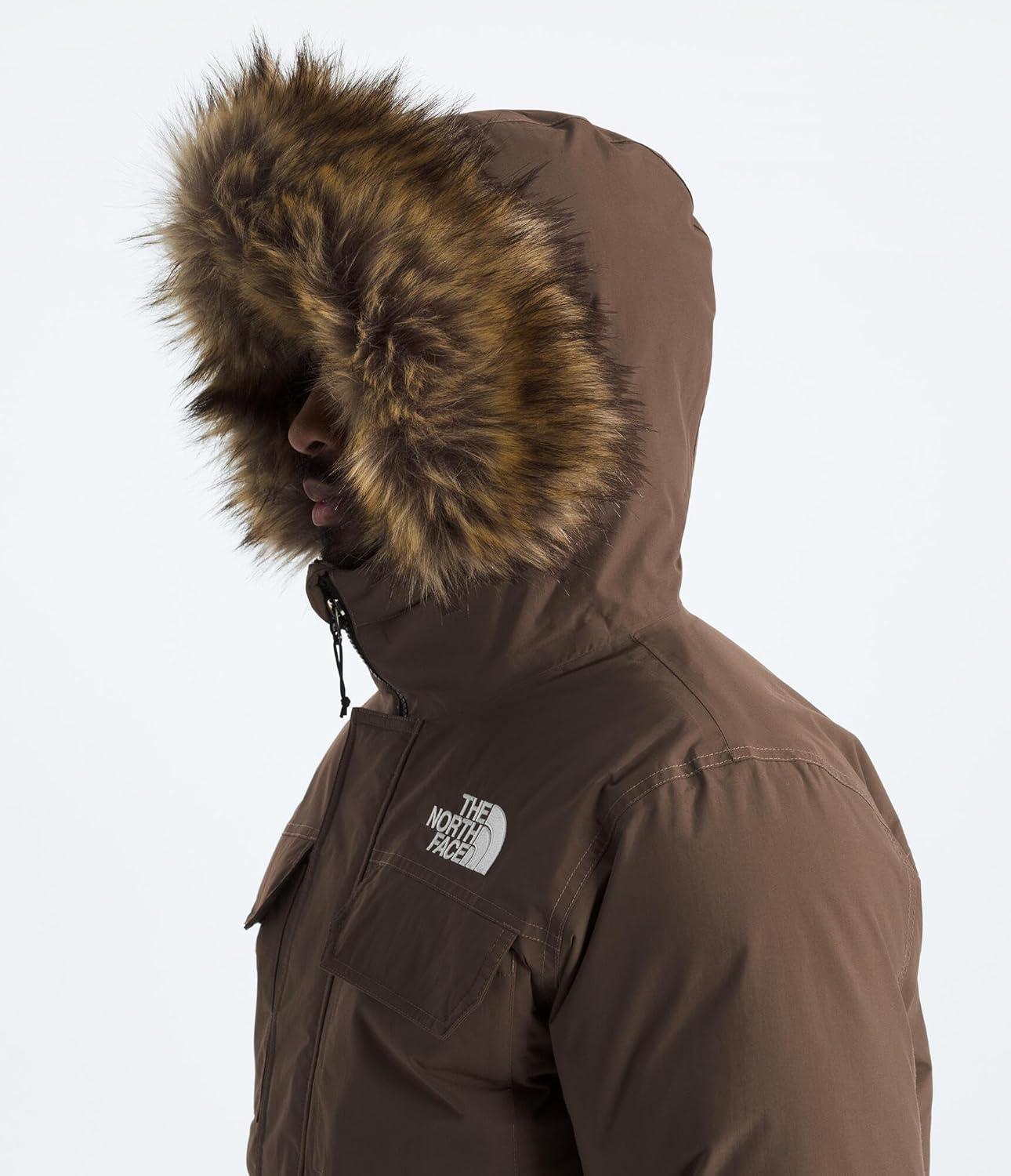 imageTHE NORTH FACE Mens McMurdo Bomber Jacket Waterproof Waterfowl Down Insulation Hooded JacketSmokey Brown
