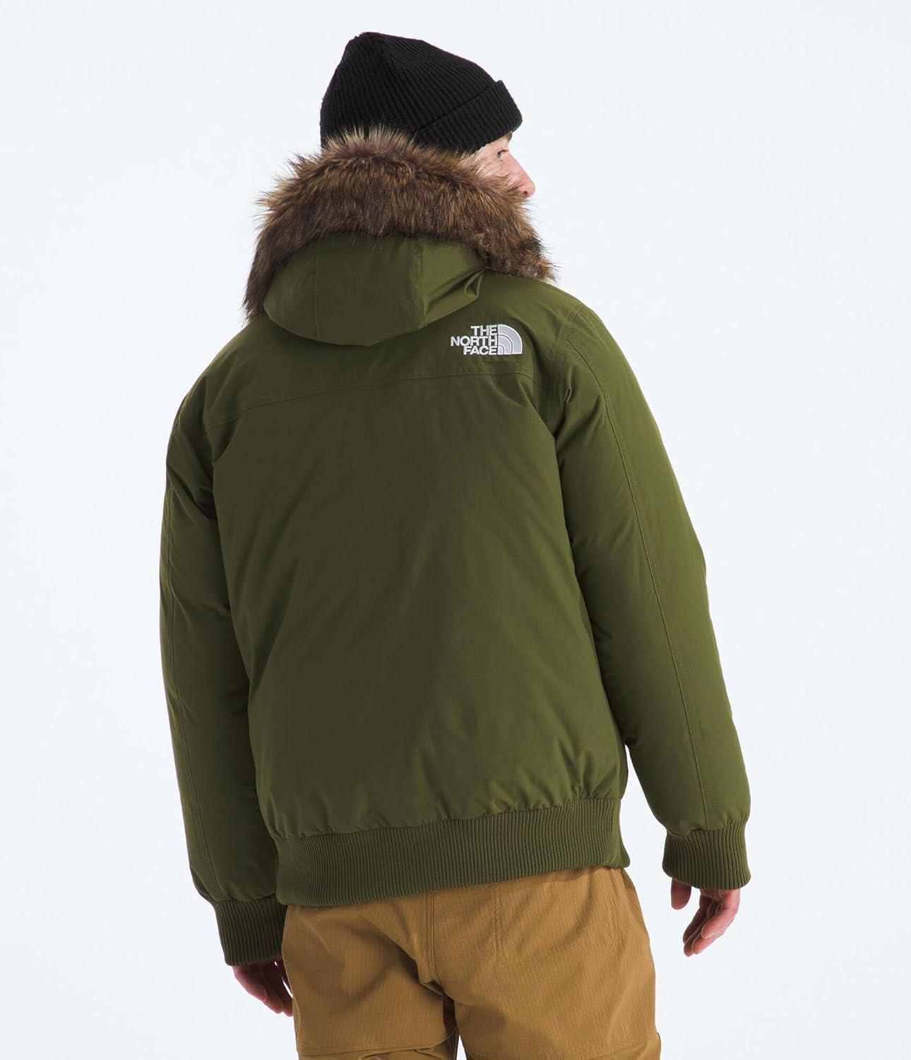 imageTHE NORTH FACE Mens McMurdo Bomber Jacket Waterproof Waterfowl Down Insulation Hooded JacketWoodland Green